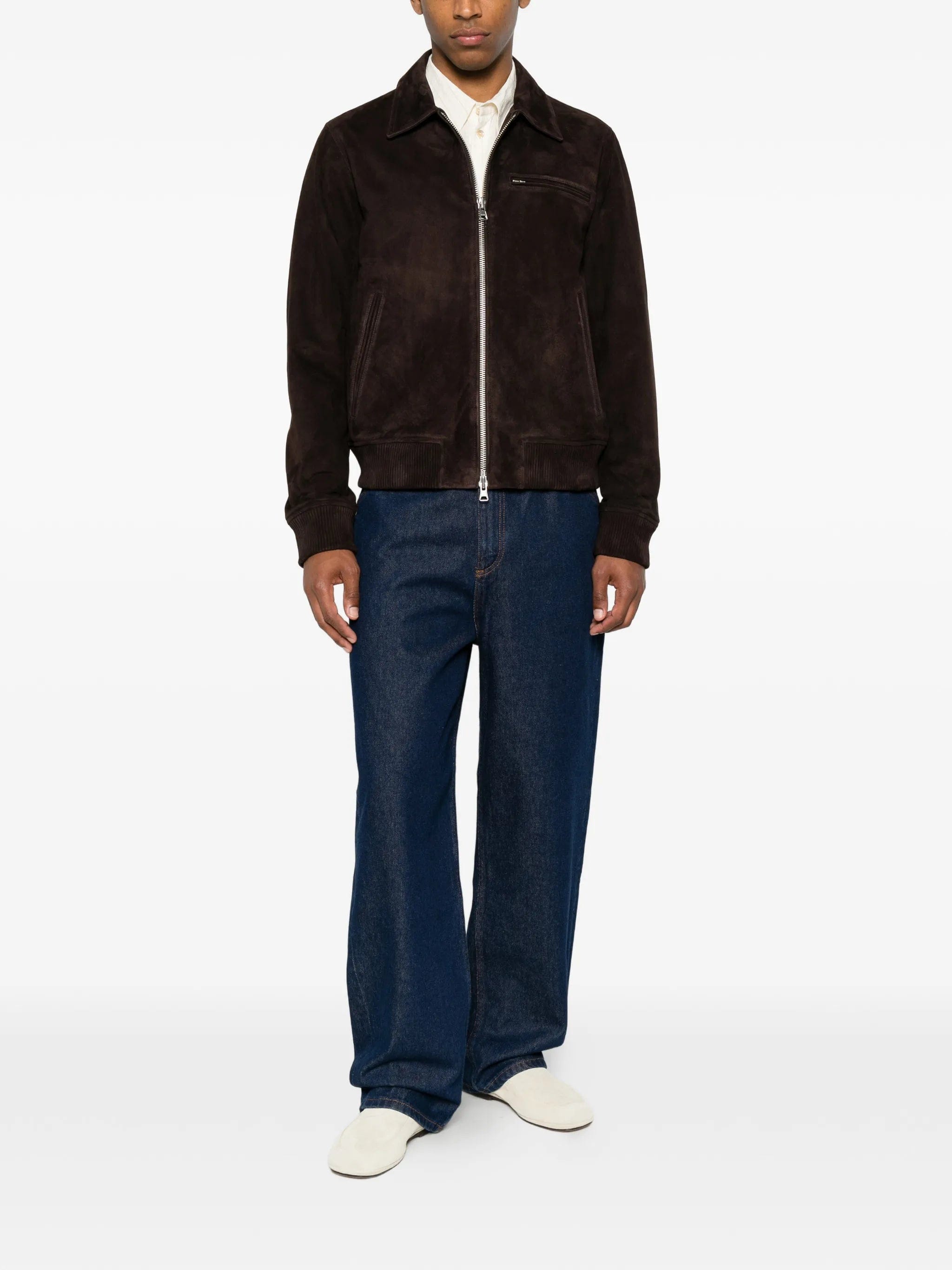 NN07 Owen zip - fastening leather jacket