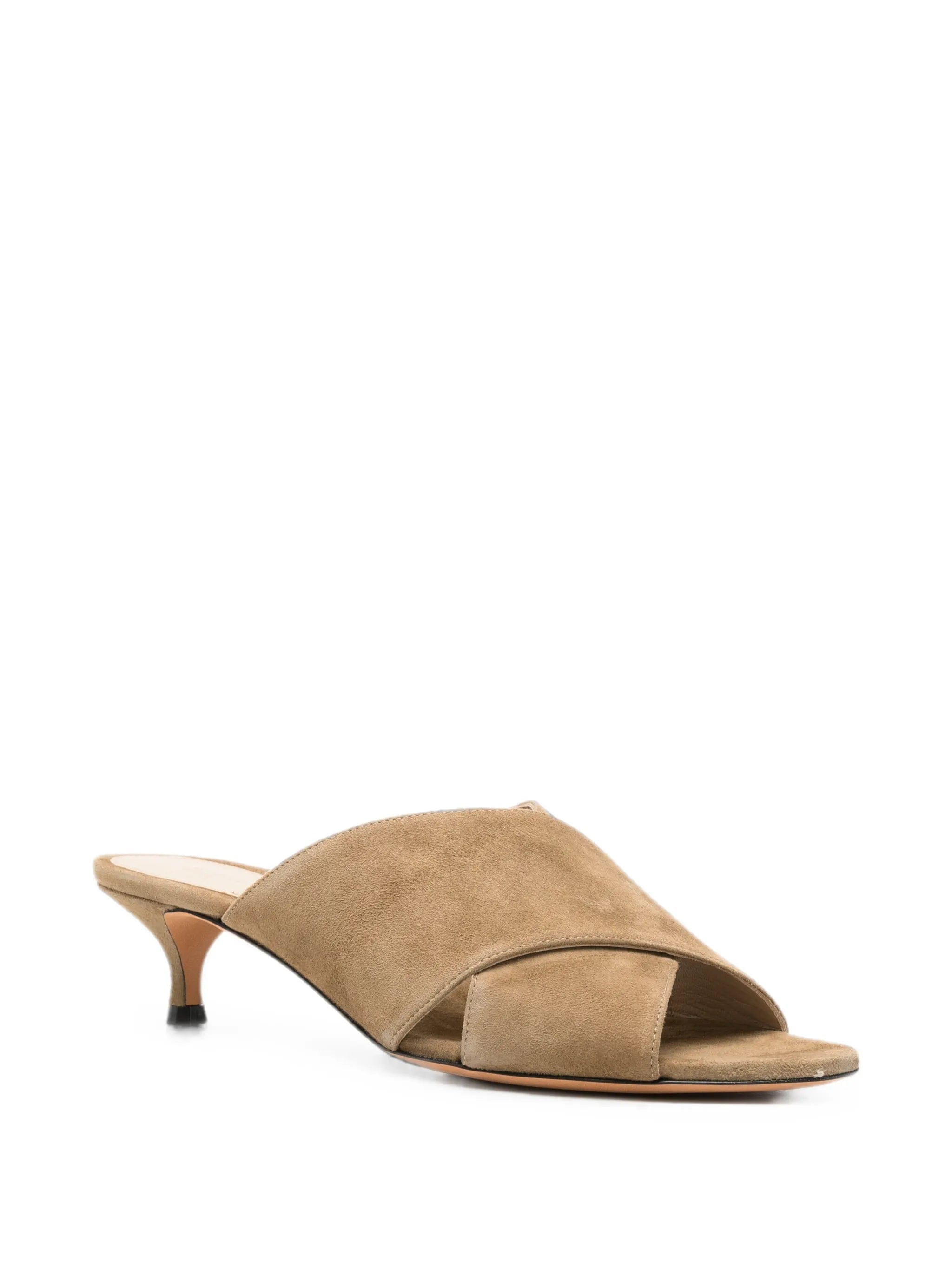 Le Monde Beryl Luca crossover suede sandals