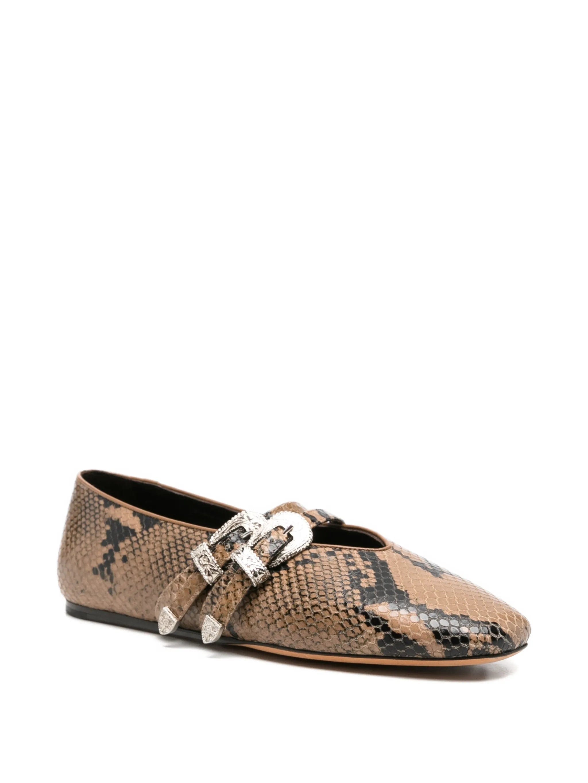 Le Monde Beryl Claudia snake - effect ballet flats
