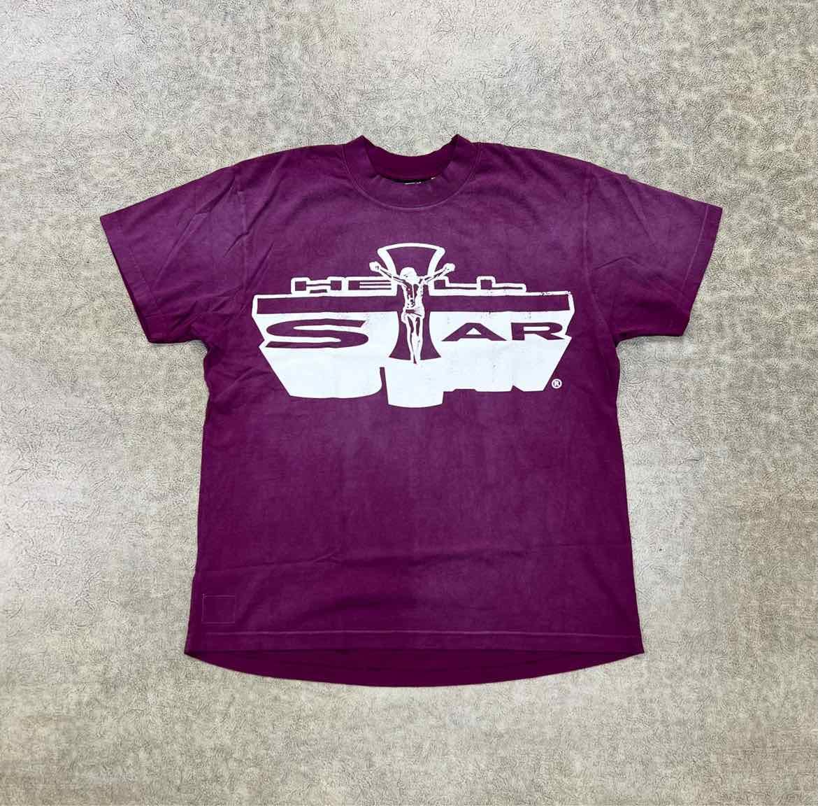 Hellstar T - Shirt JESUS Burgundy New Size XL