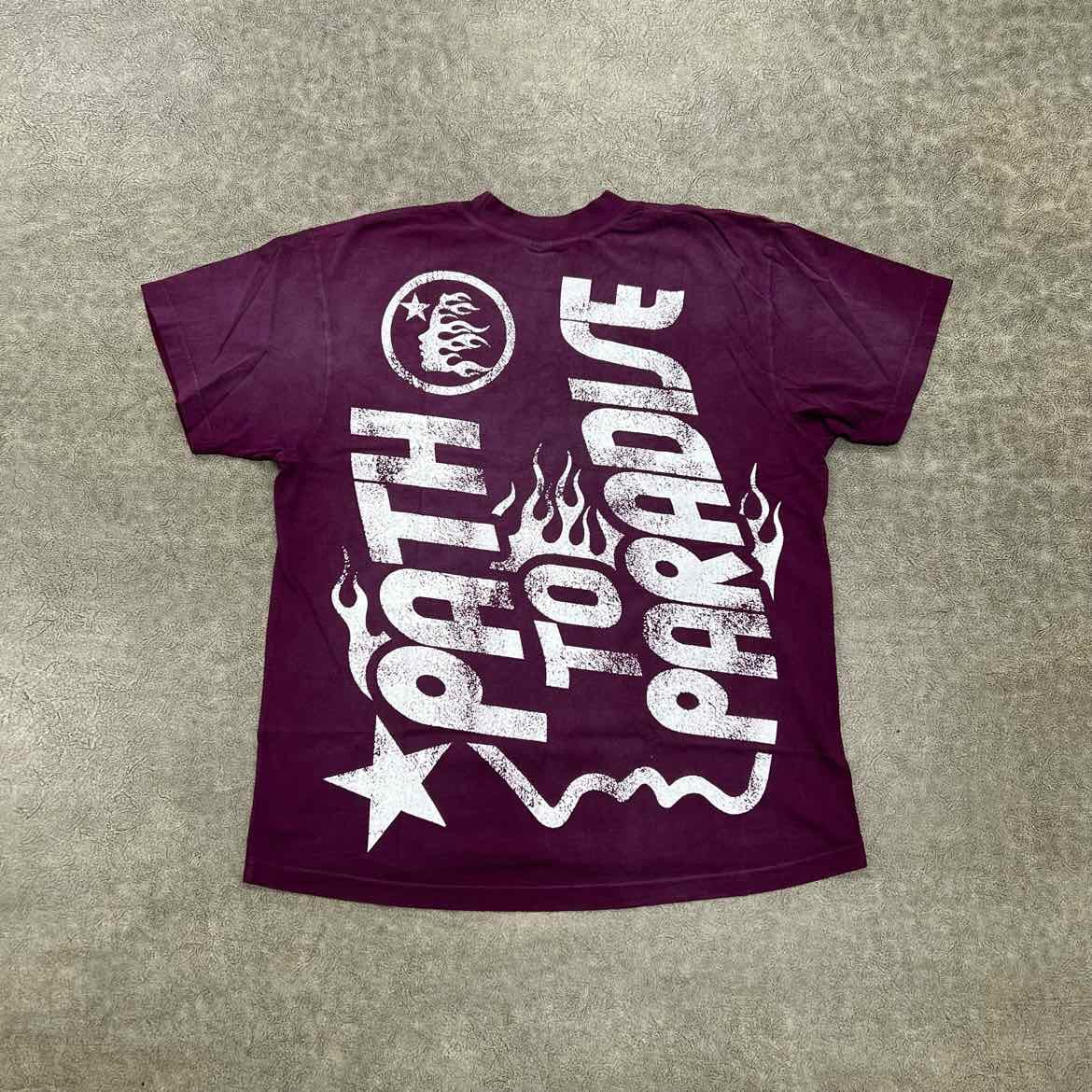 Hellstar T - Shirt JESUS Burgundy New Size XL