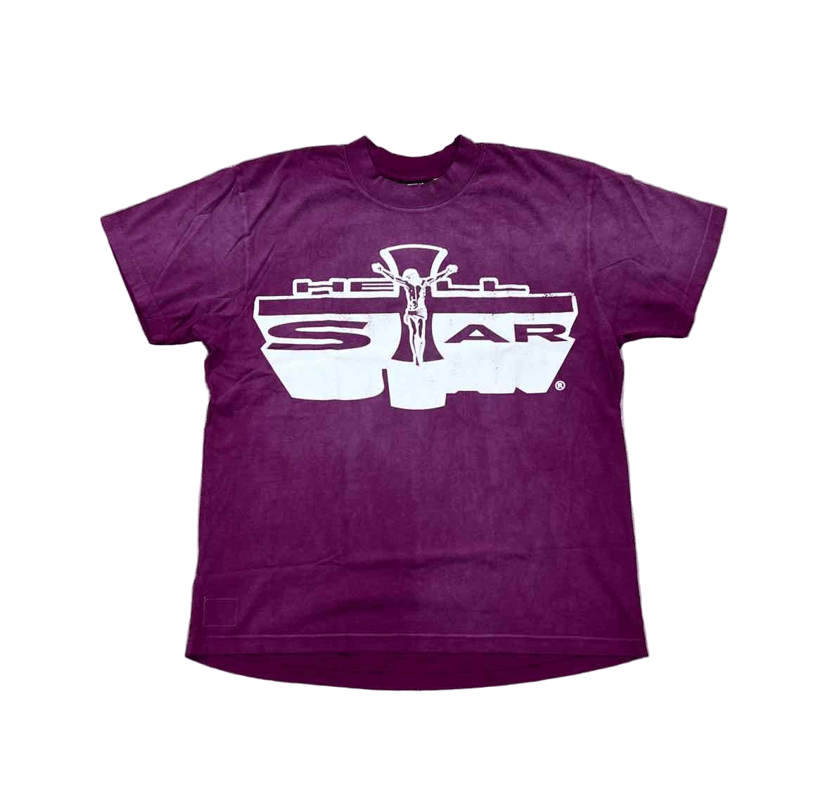 Hellstar T - Shirt JESUS Burgundy New Size L