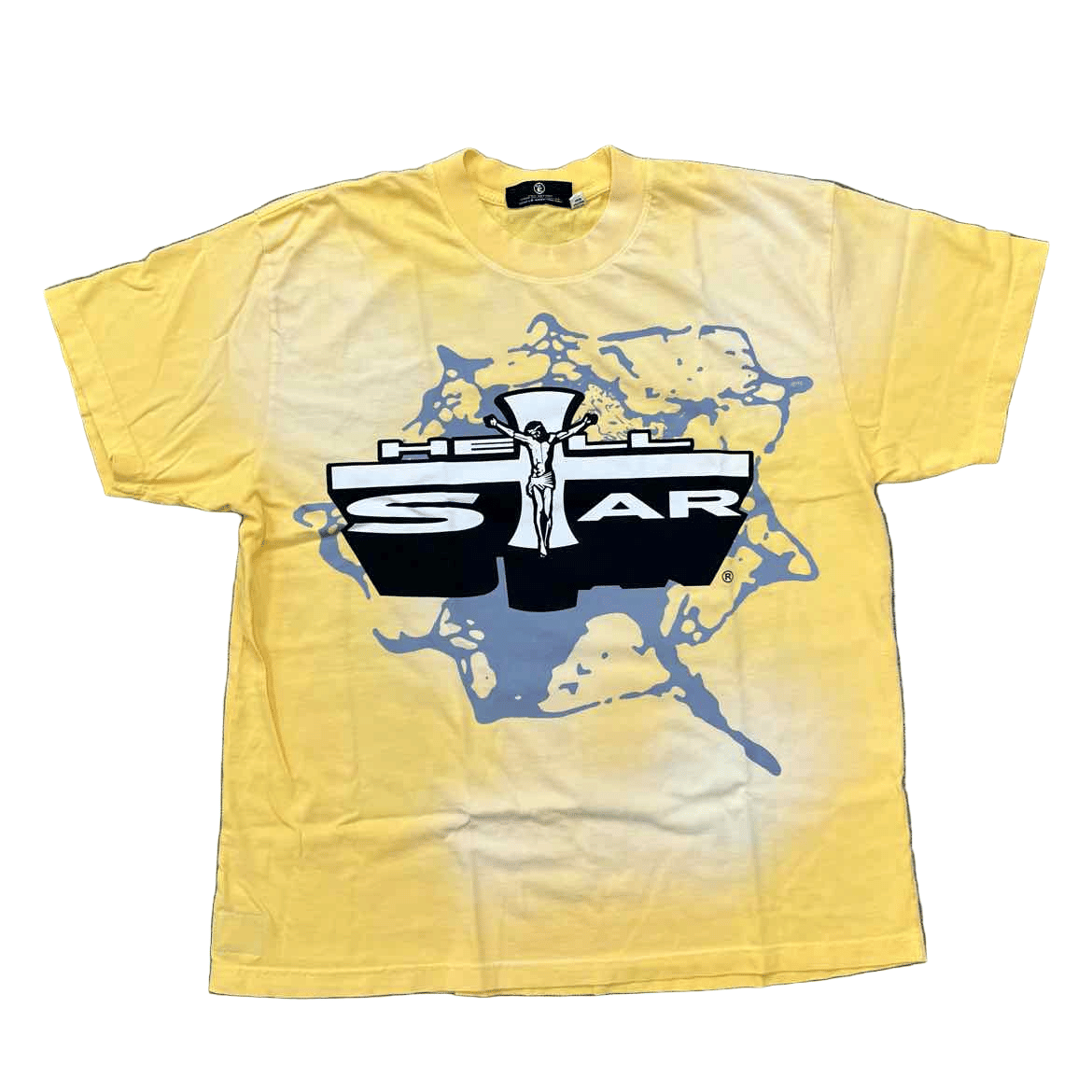 Hellstar T - Shirt JESUS Yellow New Size M