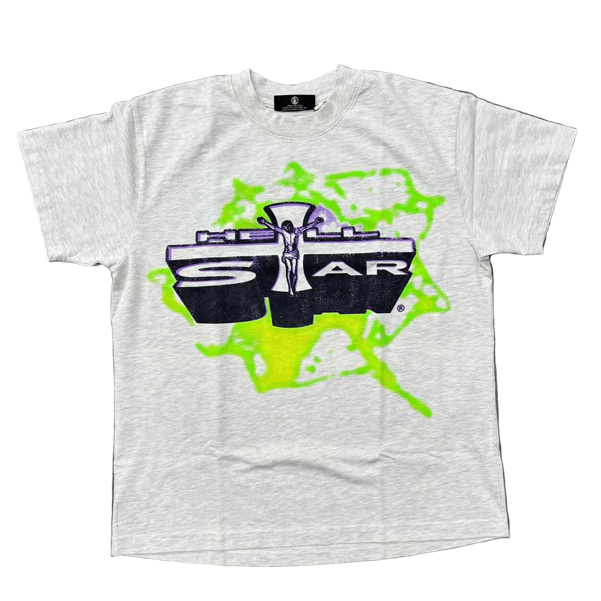 Hellstar T - Shirt JESUS Grey New Size L