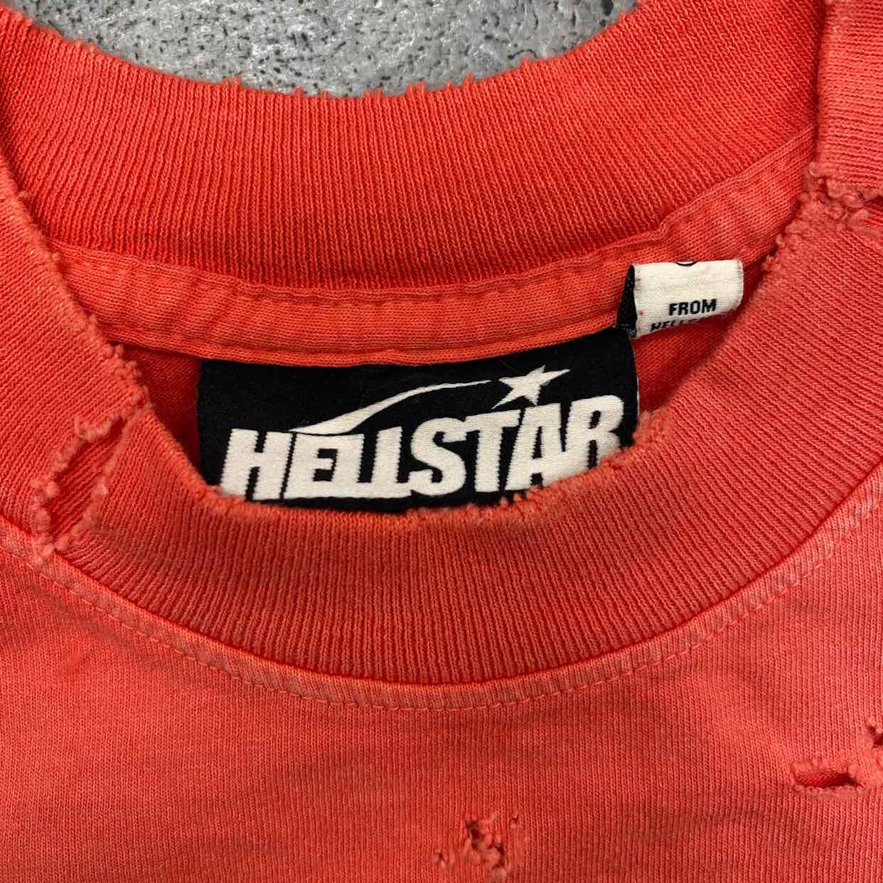 Hellstar T - Shirt CRACKED Red New Size 2XL