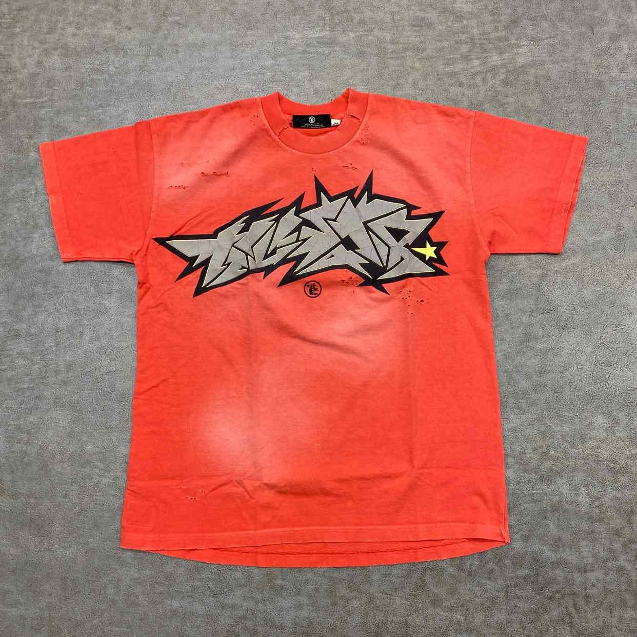 Hellstar T - Shirt CRACKED Red New Size S