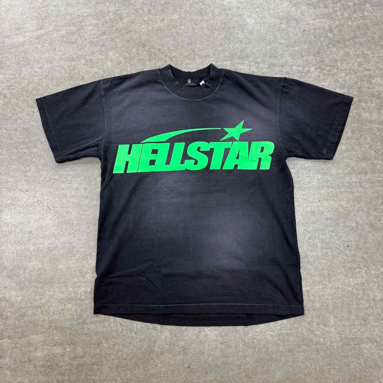 Hellstar T - Shirt CLASSIC GEL GREEN Black New Size S
