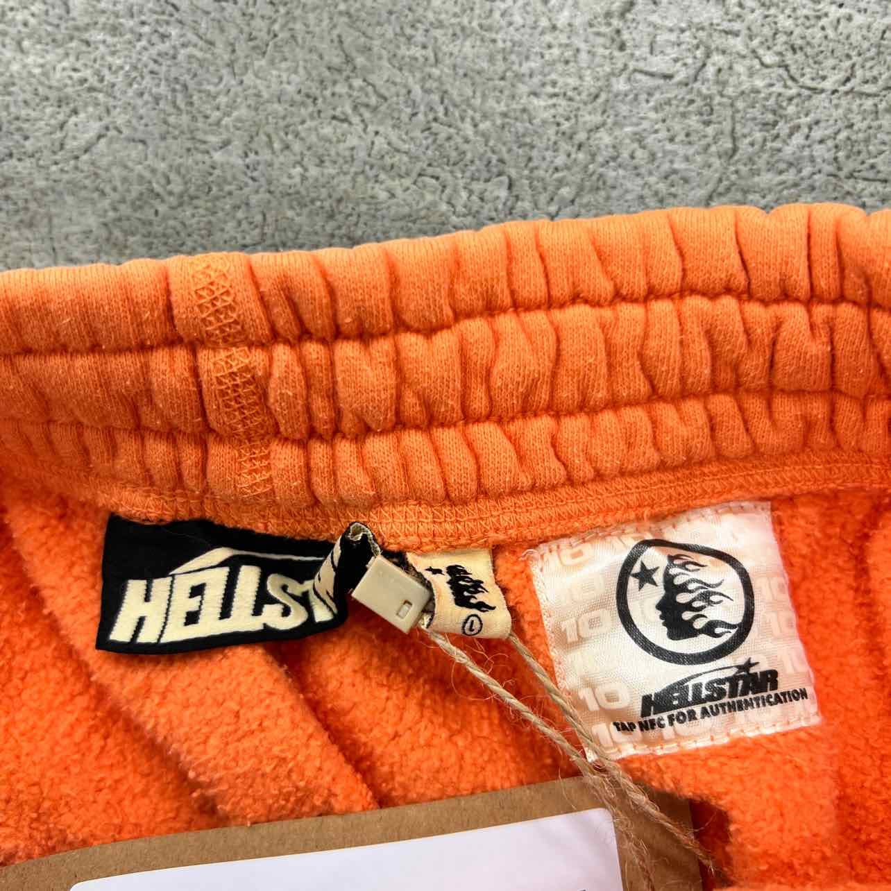 Hellstar Sweatpants FLARE Orange Dye New Size L