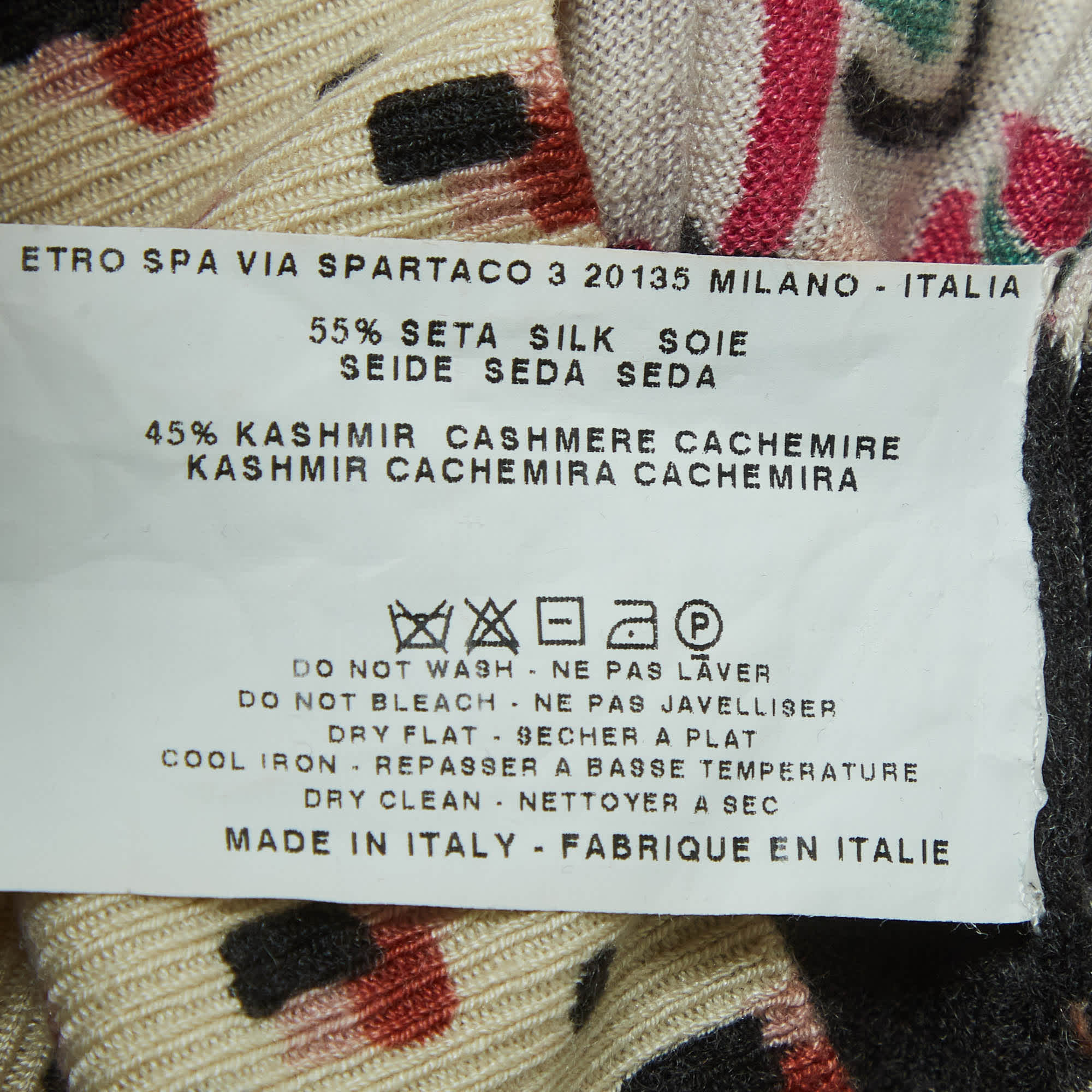 Etro Multicolour Paisley Print Knitted Cardigan