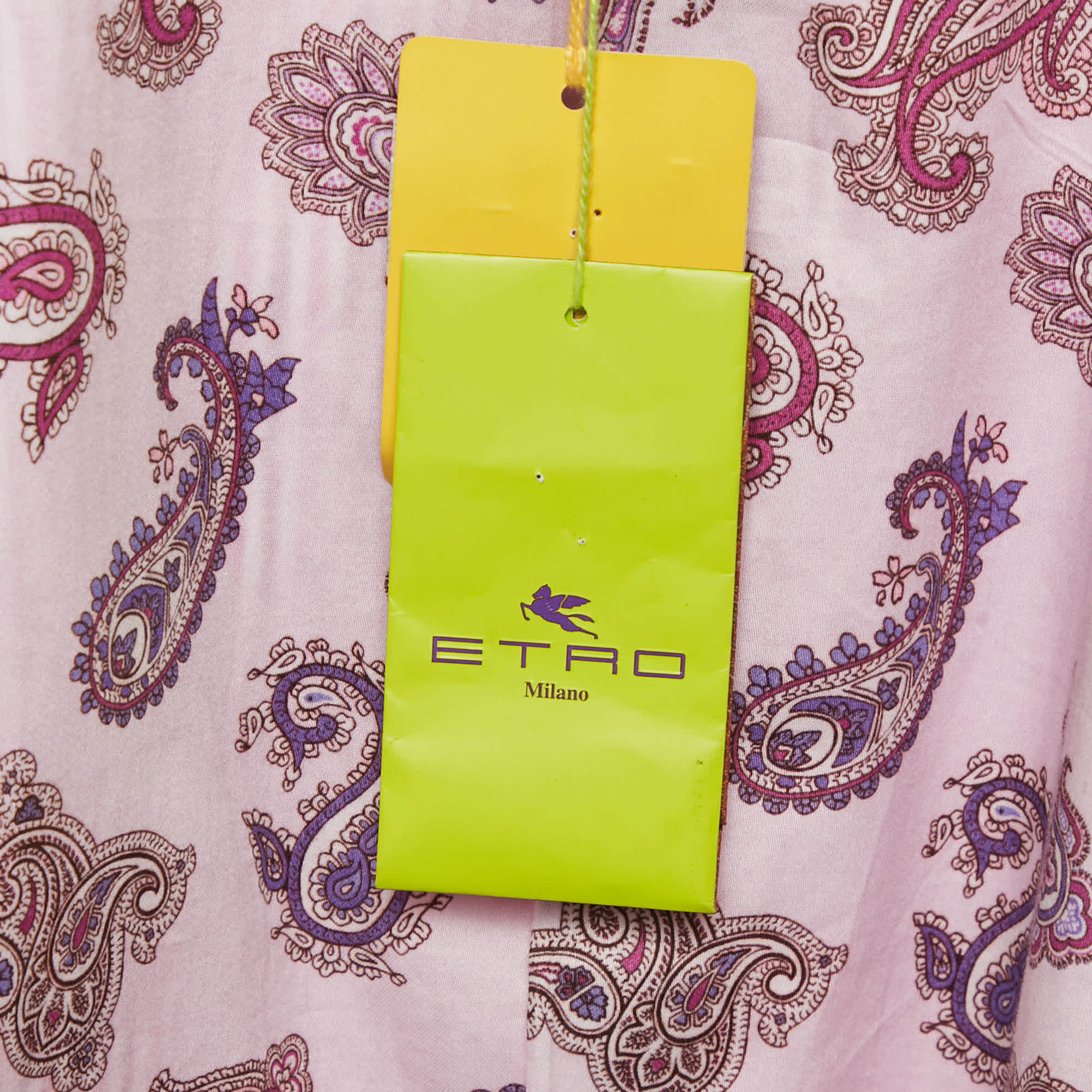 Etro Pink Striped Cotton Single Breasted Blazer