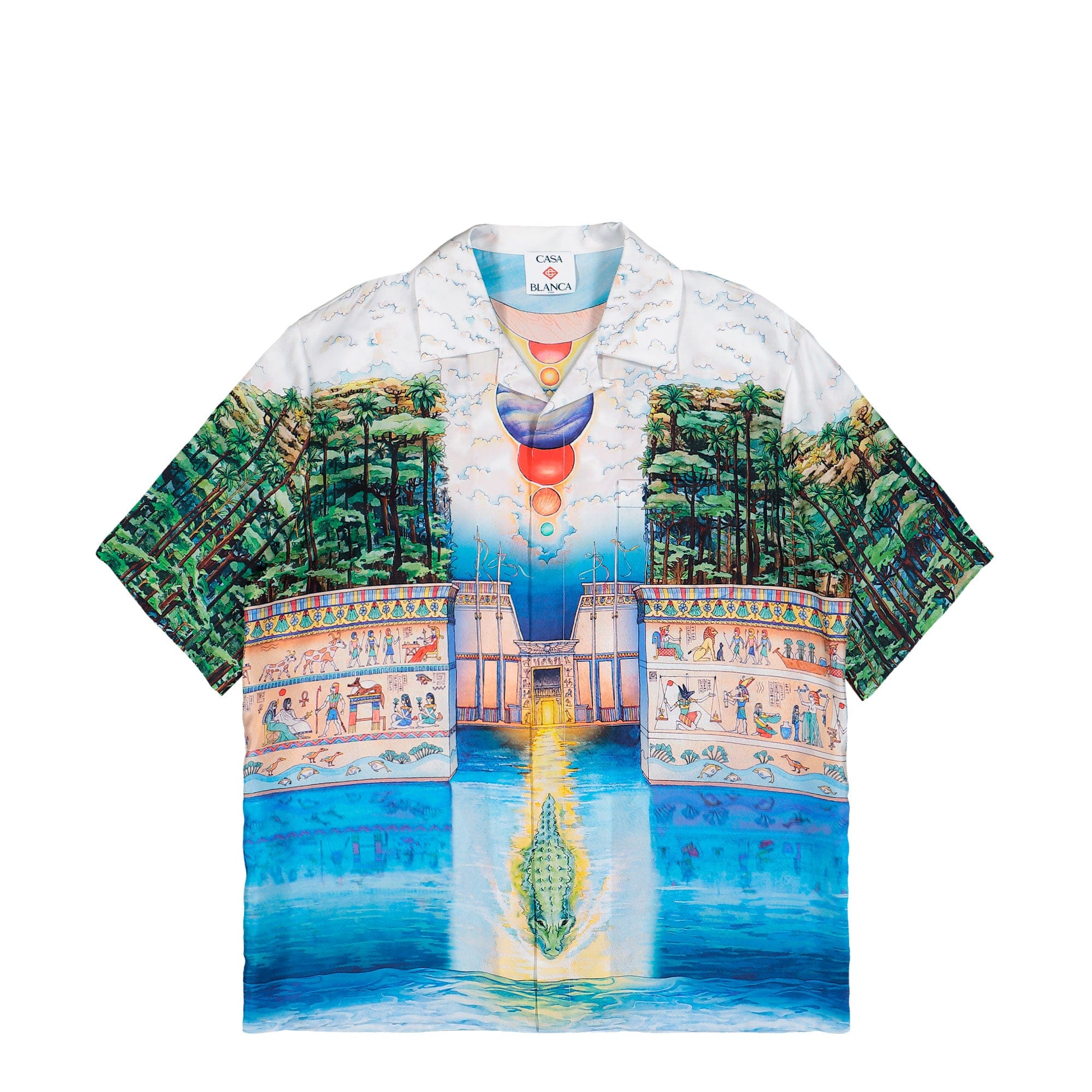Casablanca Trompe L'Oeil Cuban Collar SS Shirt