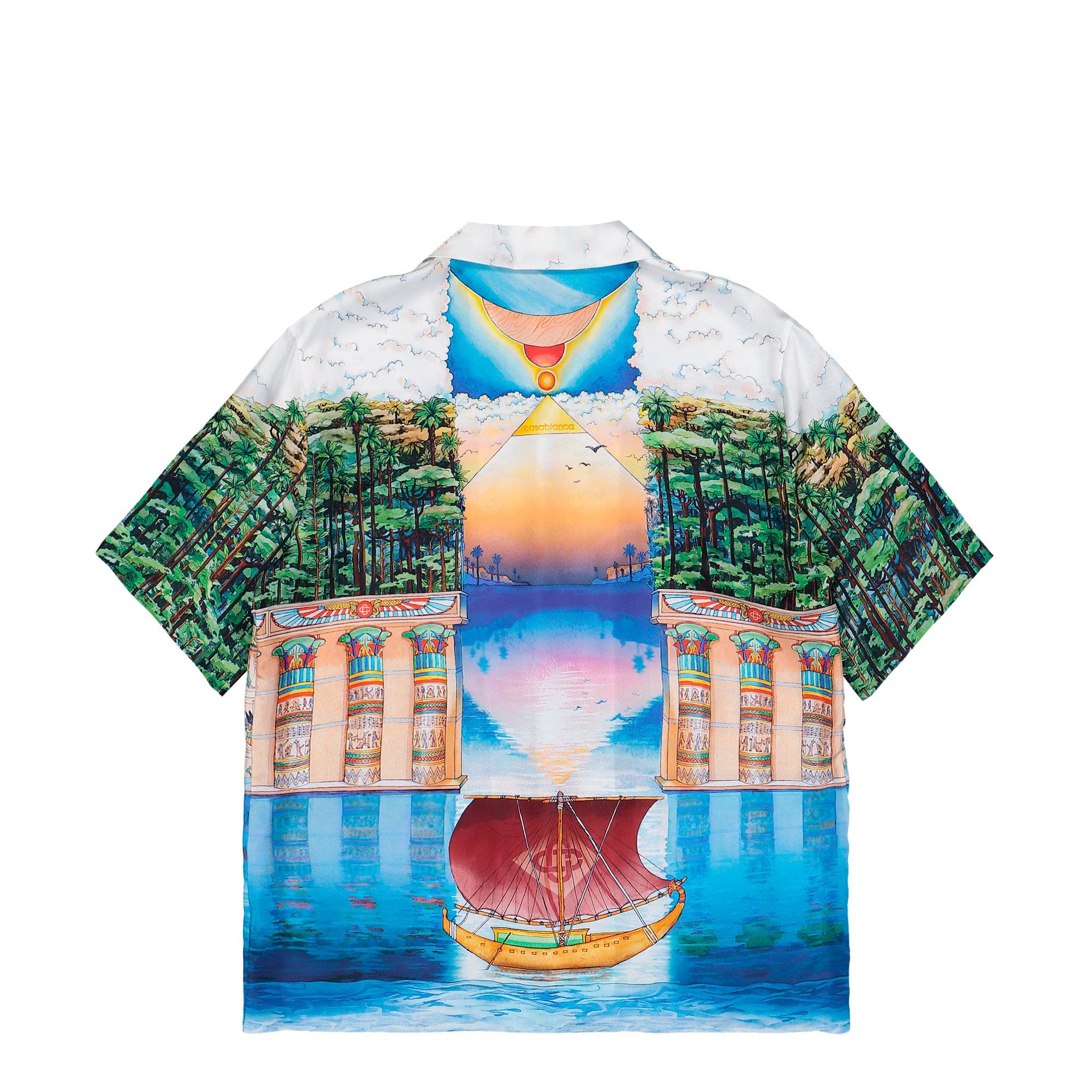 Casablanca Trompe L'Oeil Cuban Collar SS Shirt