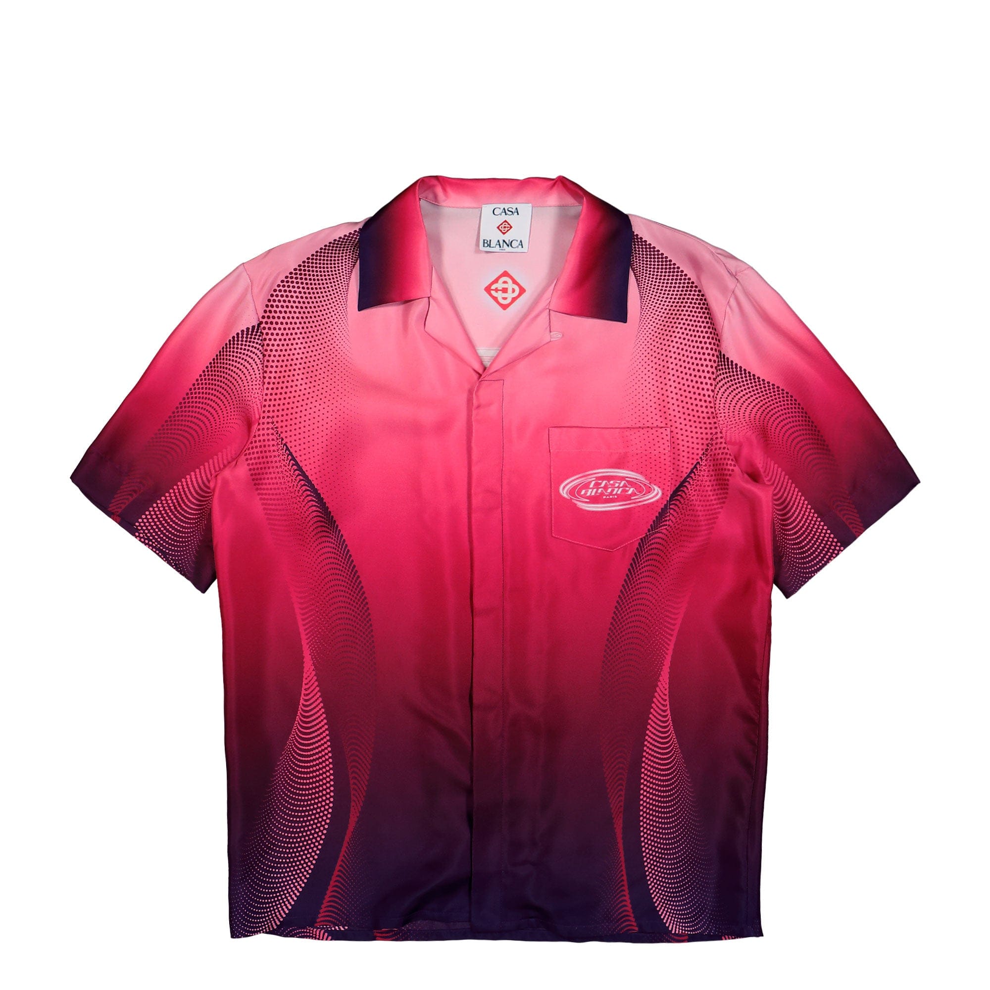 Casablanca Aubergine Gradient Cuban Collar SS Shirt