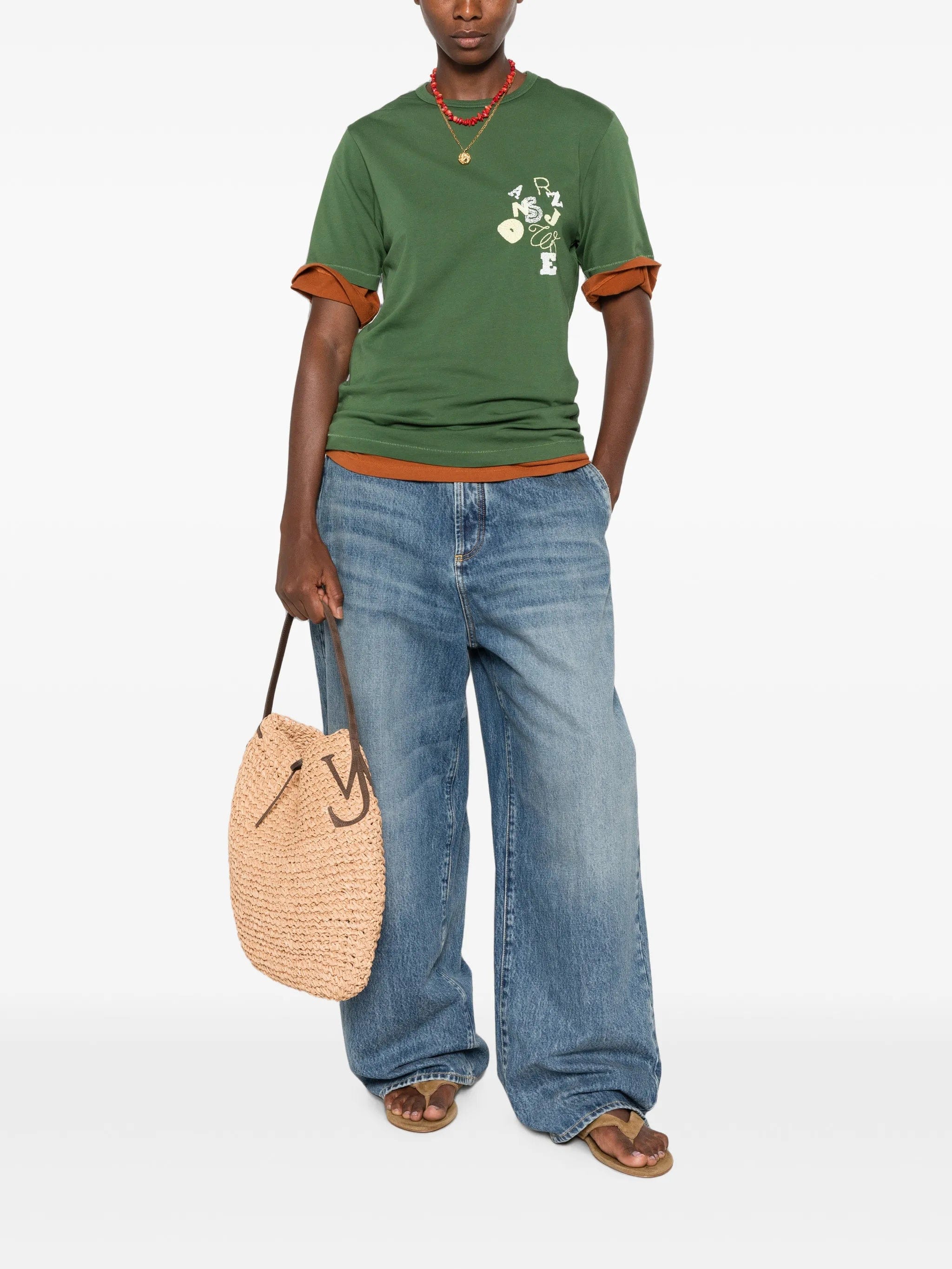 JW Anderson embroidered scattered - letter T - shirt