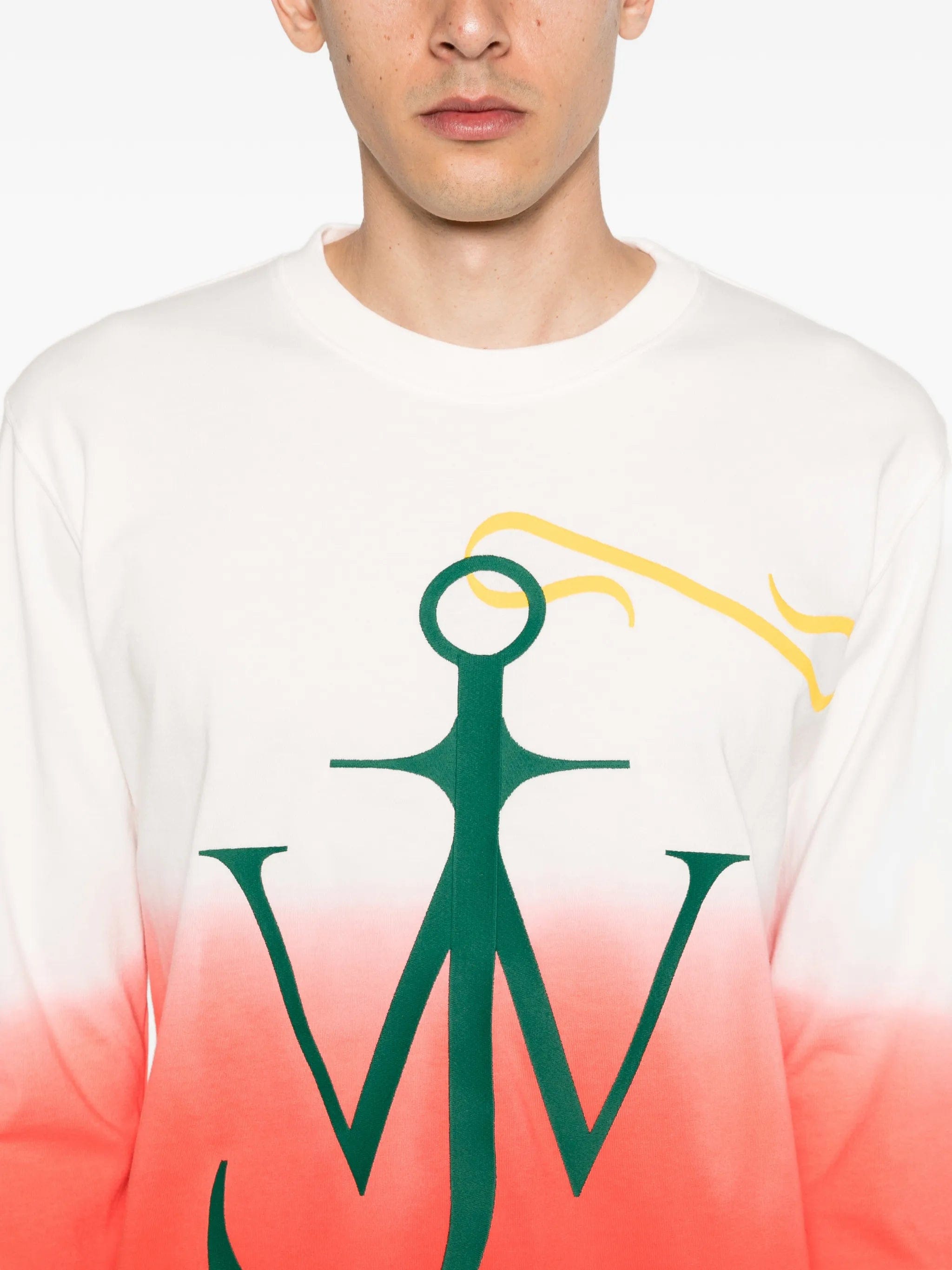 JW Anderson Dip Dye Anchor long - sleeve T - shirt