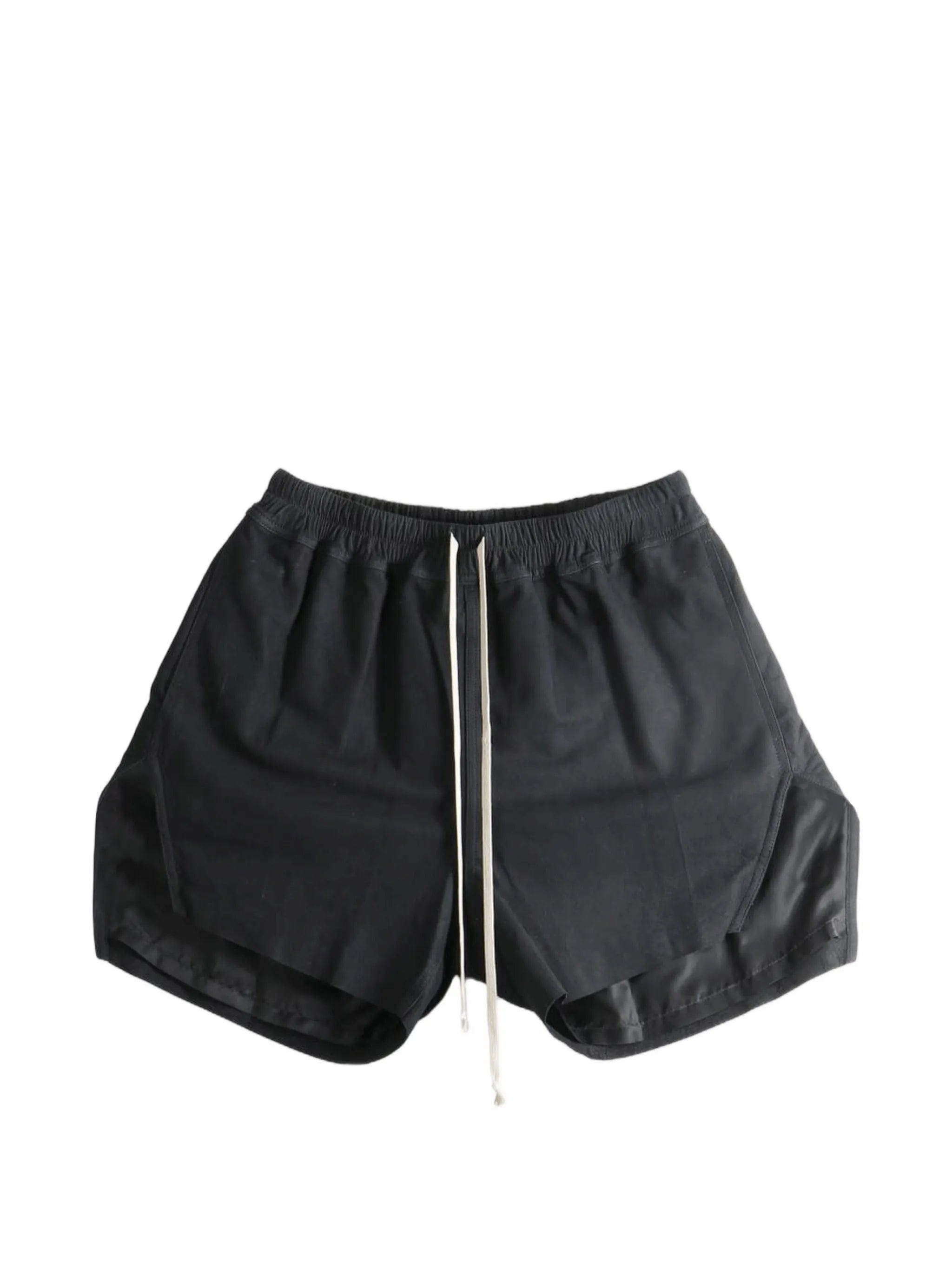 Rick Owens drawstring leather shorts