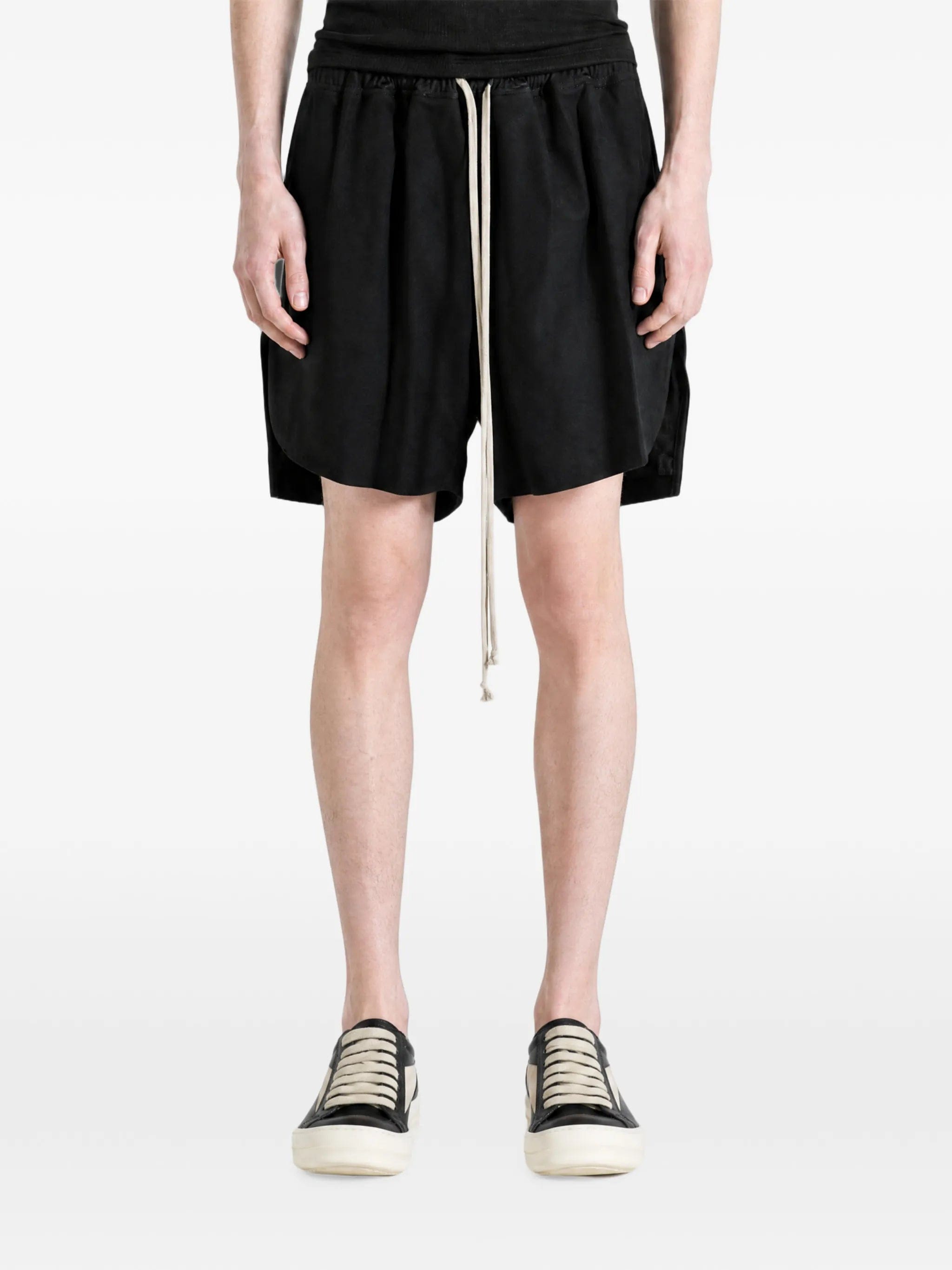 Rick Owens drawstring leather shorts