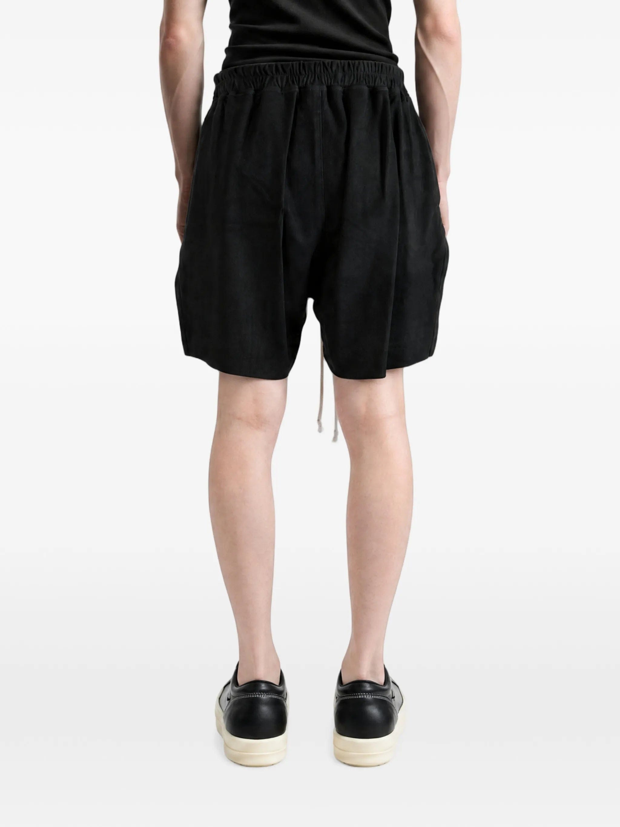 Rick Owens drawstring leather shorts