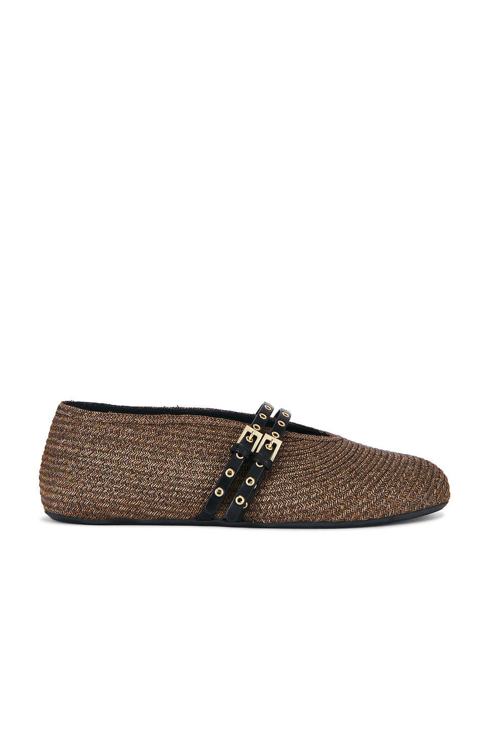 ALAÏA La Ballerine Paperstraw Flat