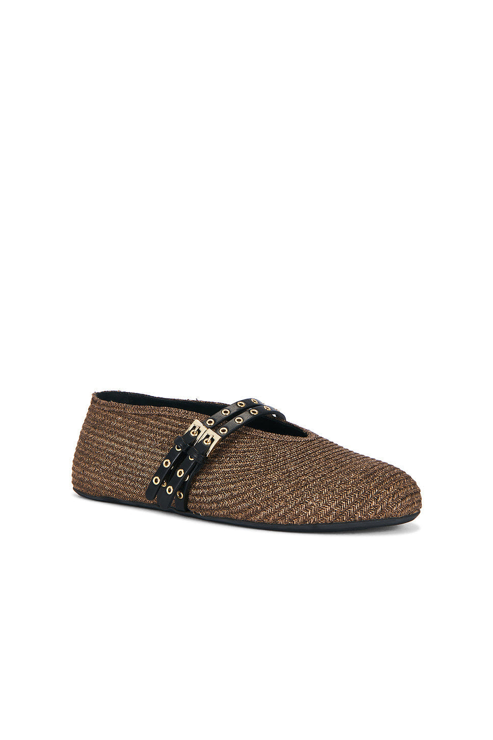 ALAÏA La Ballerine Paperstraw Flat
