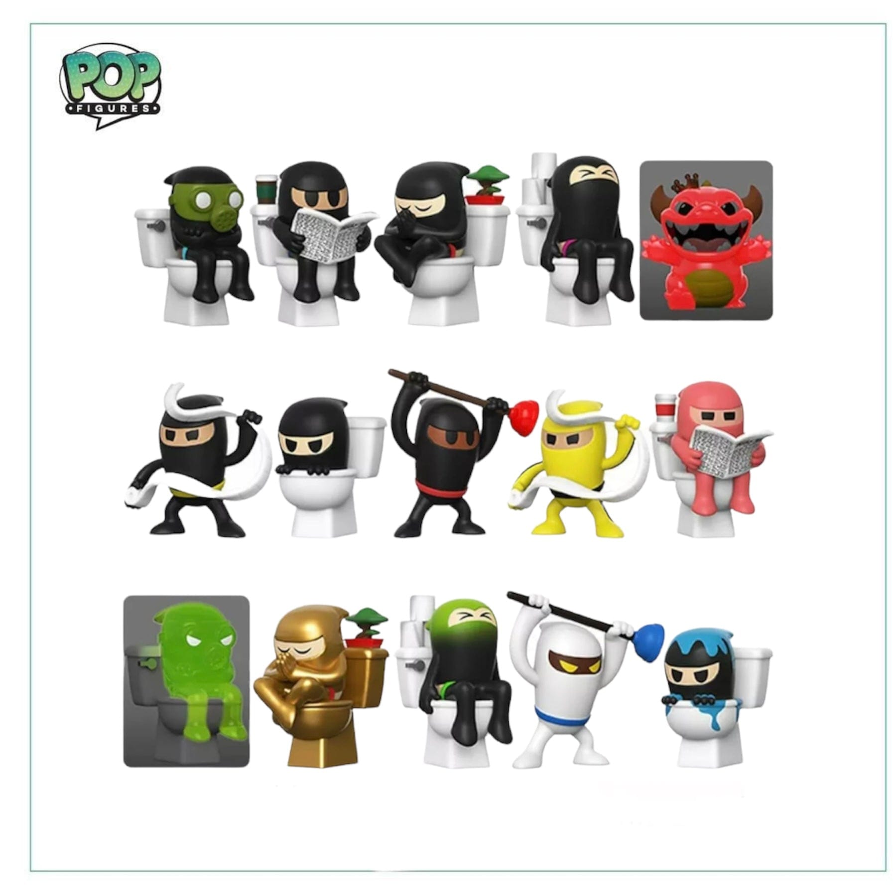 capsule Toilet Ninjas Mystery Vinyl Figure! - Paka Paka - Blind Capsule
