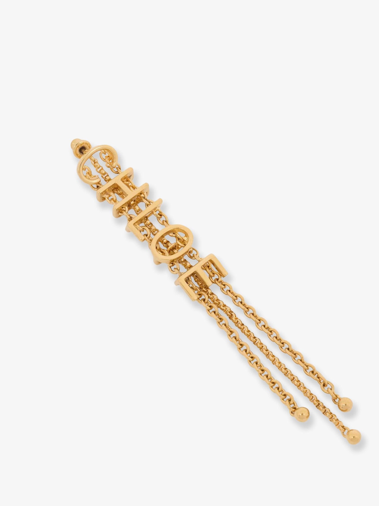 Chloe Mini Belt brass earrings