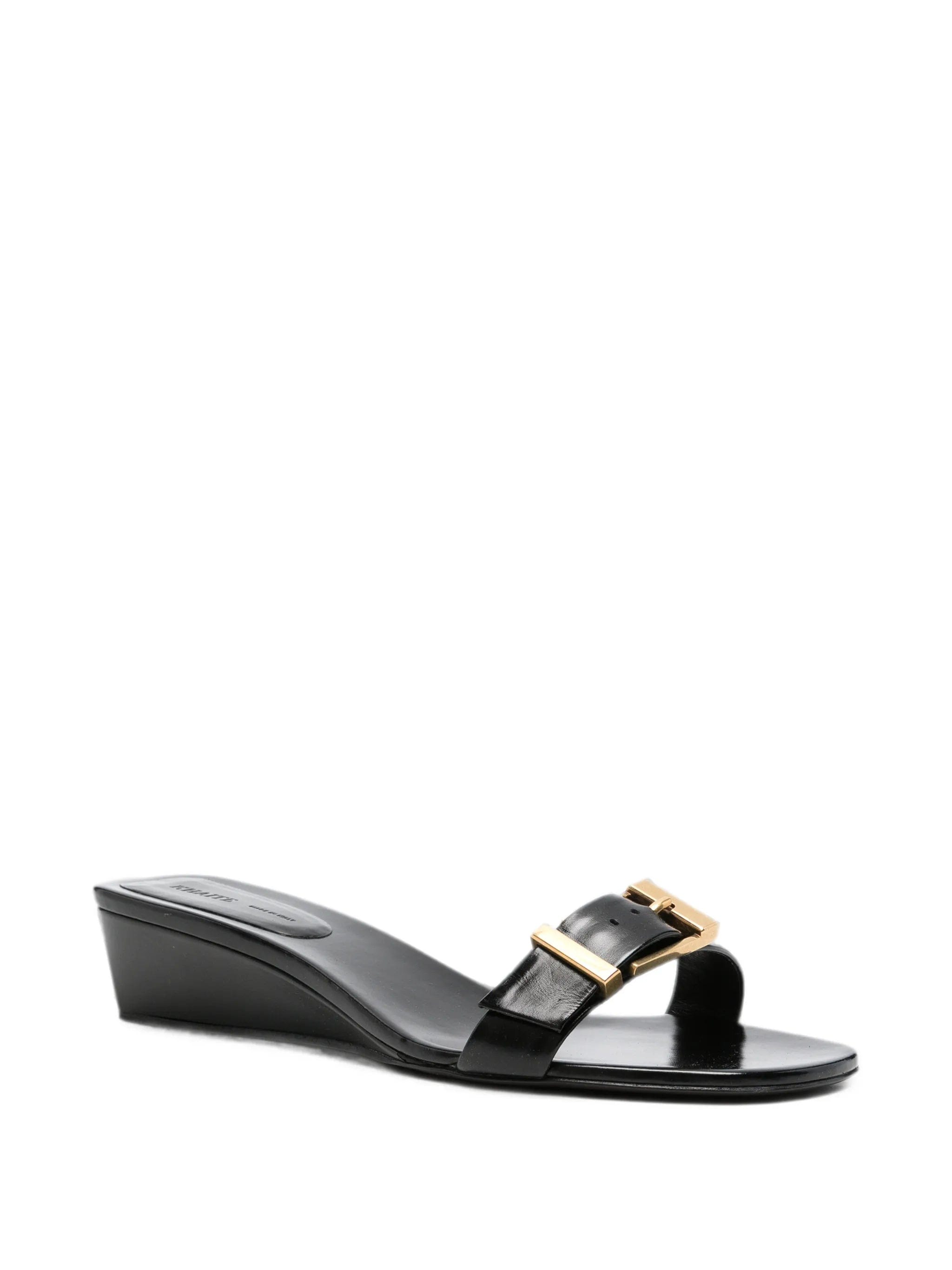 Khaite Manhattan buckle - detail wedge sandals