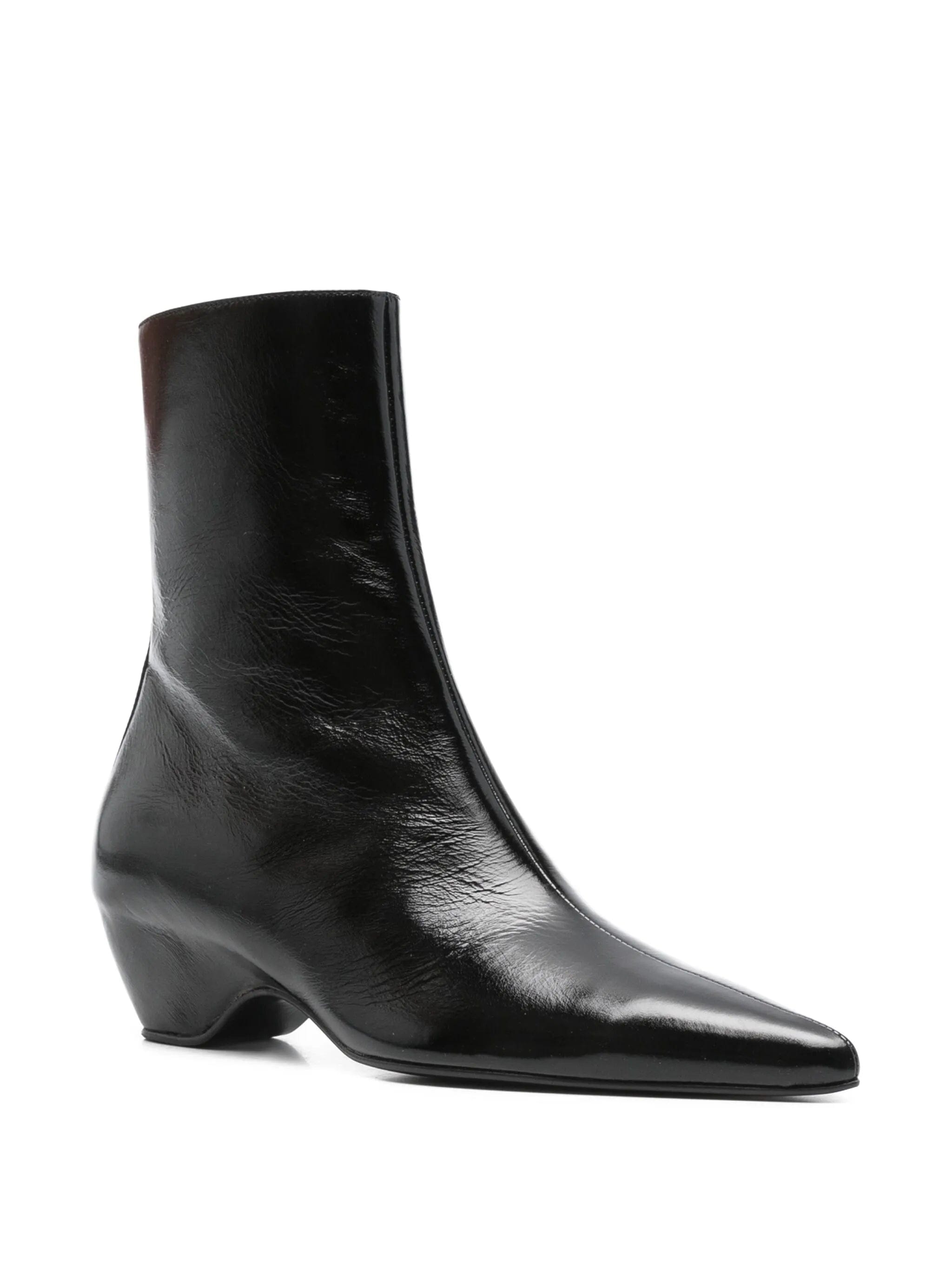Khaite Arizona pointed - toe calf leather ankle boots