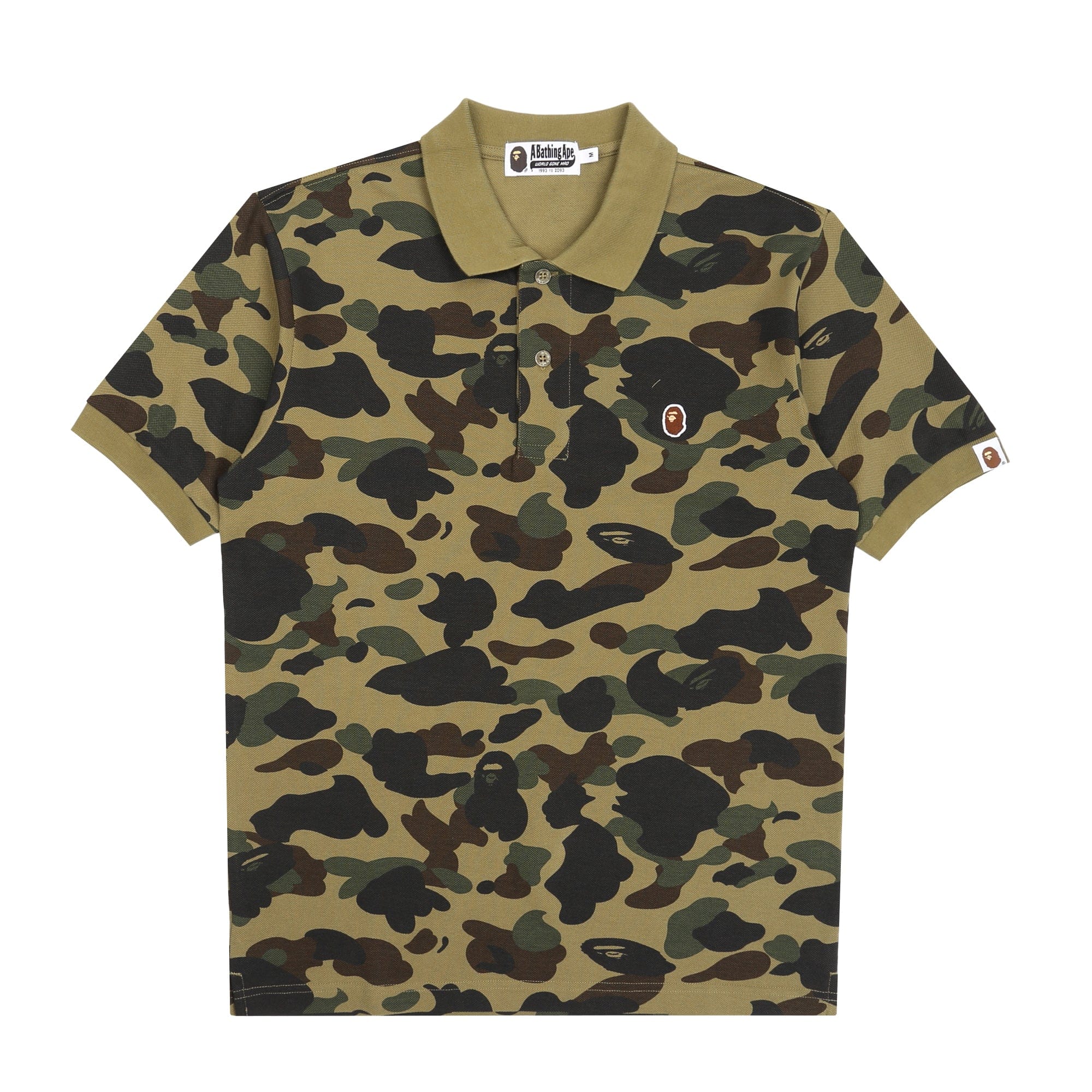 A Bathing Ape 1st Camo One Point Polo Shirt - Green