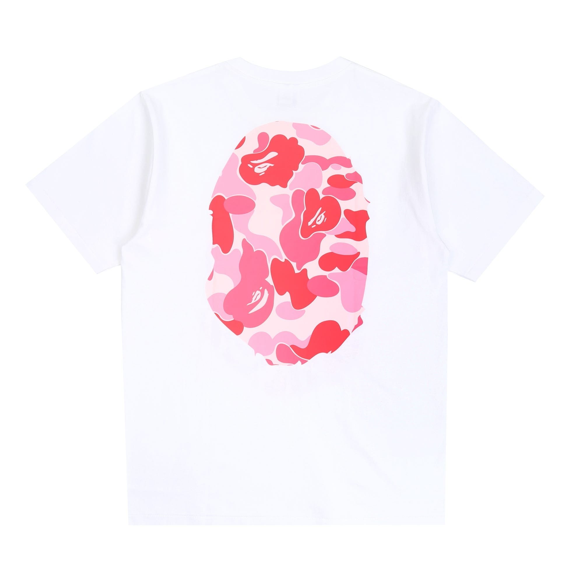A Bathing Ape ABC Camo Big Ape Head T - Shirt - White/Pink
