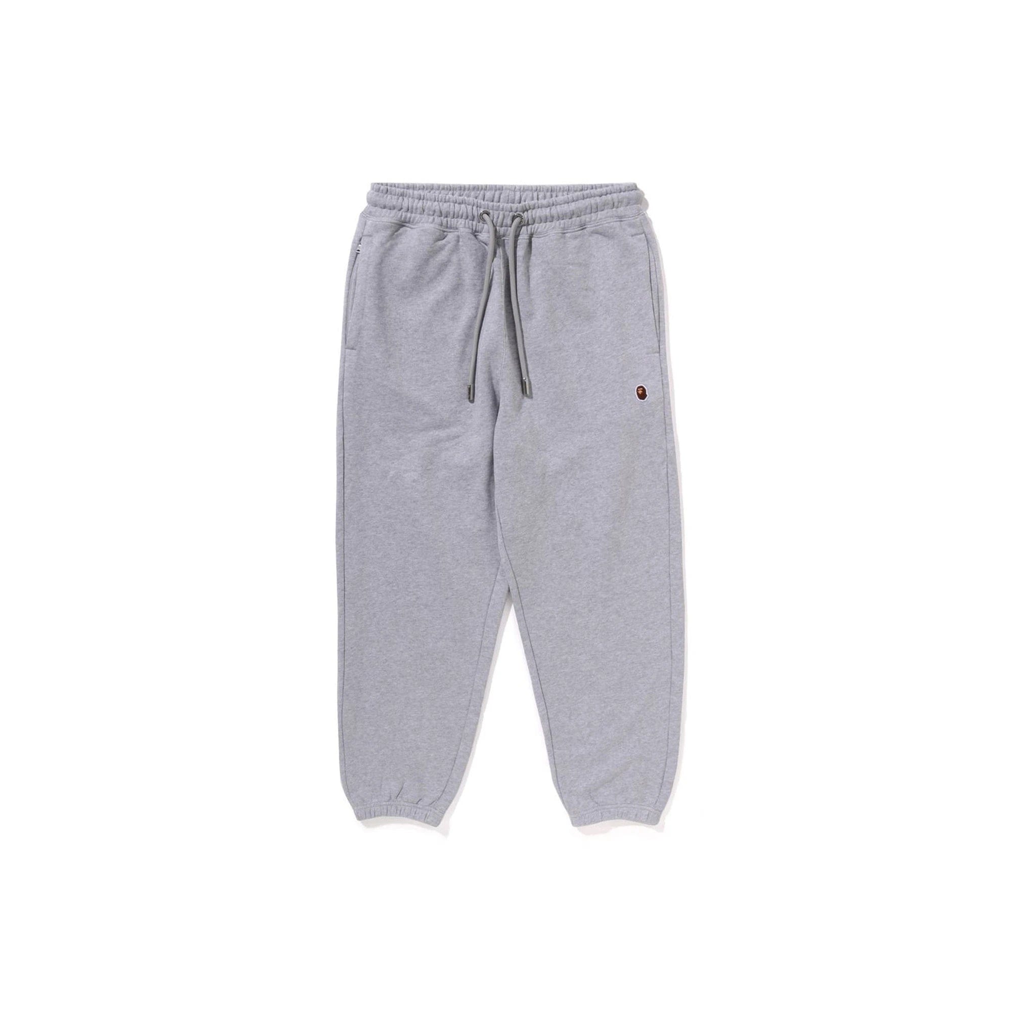 A Bathing Ape BAPE One Point Relaxed Fit Sweatpants Grey