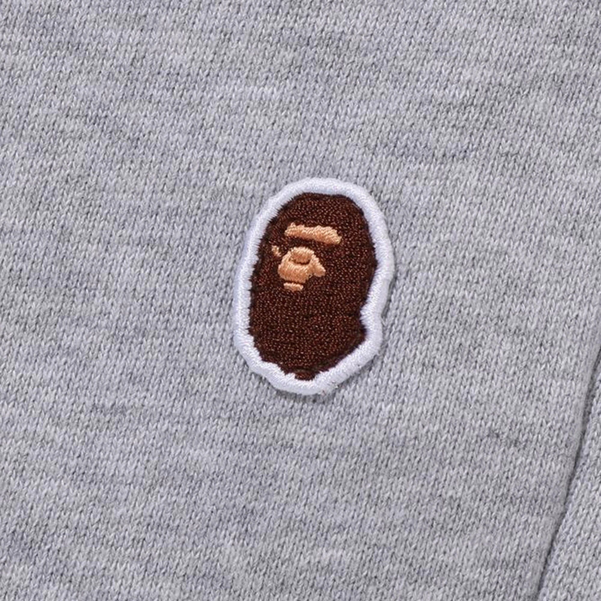 A Bathing Ape BAPE One Point Relaxed Fit Sweatpants Grey