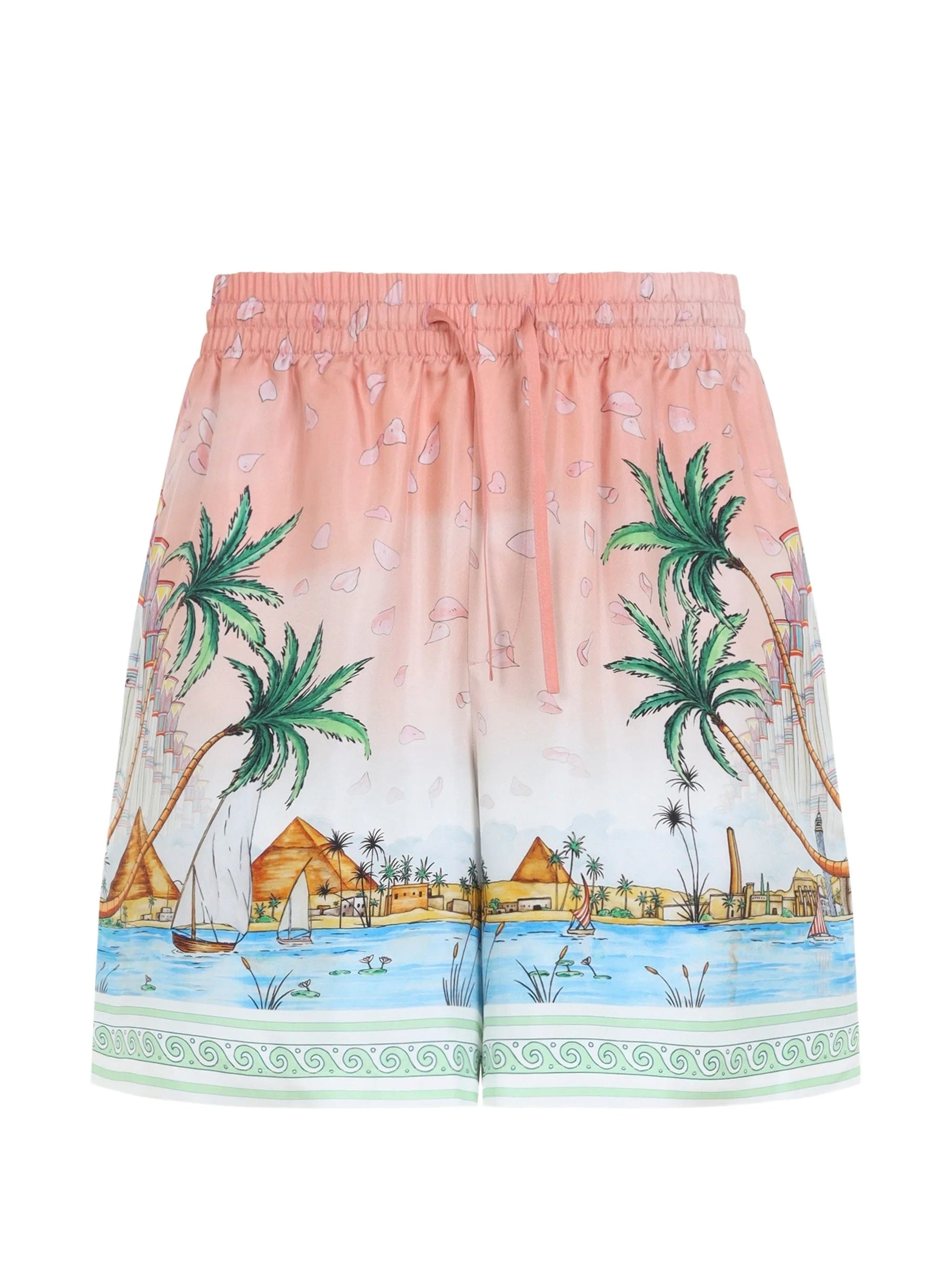 Casablanca graphic - print silk shorts