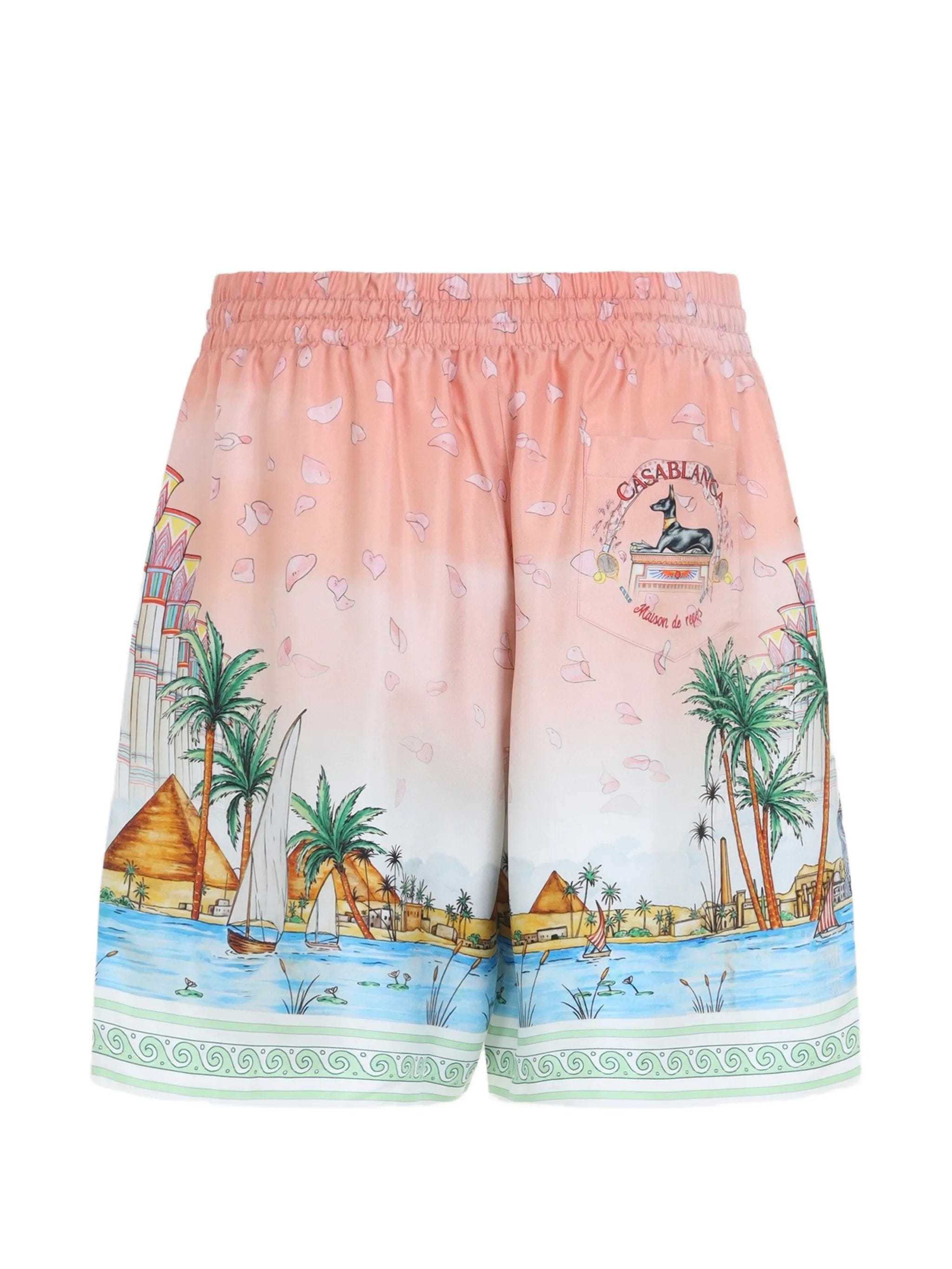 Casablanca graphic - print silk shorts