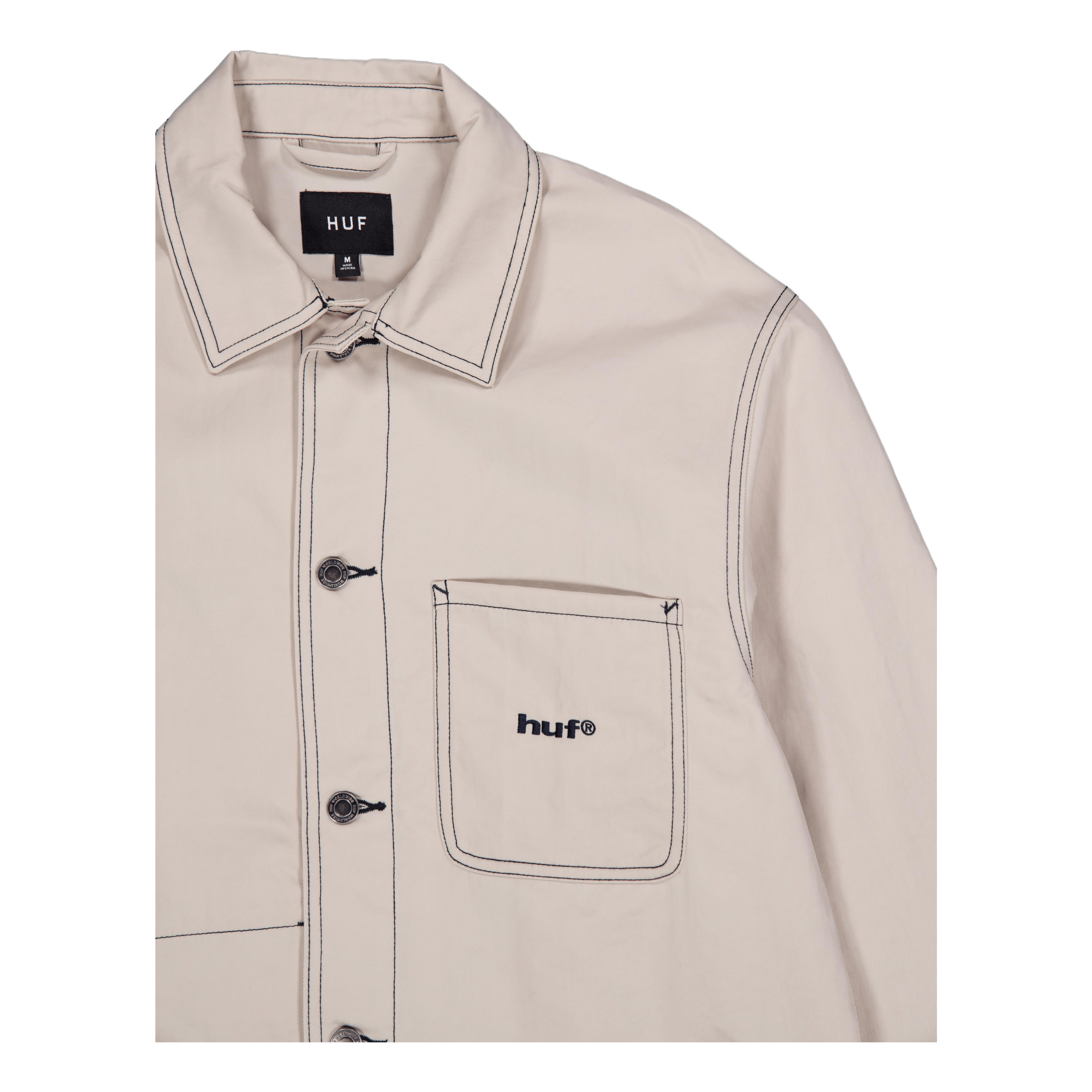 HUF Contrast Nylon Chore Jacket Cream