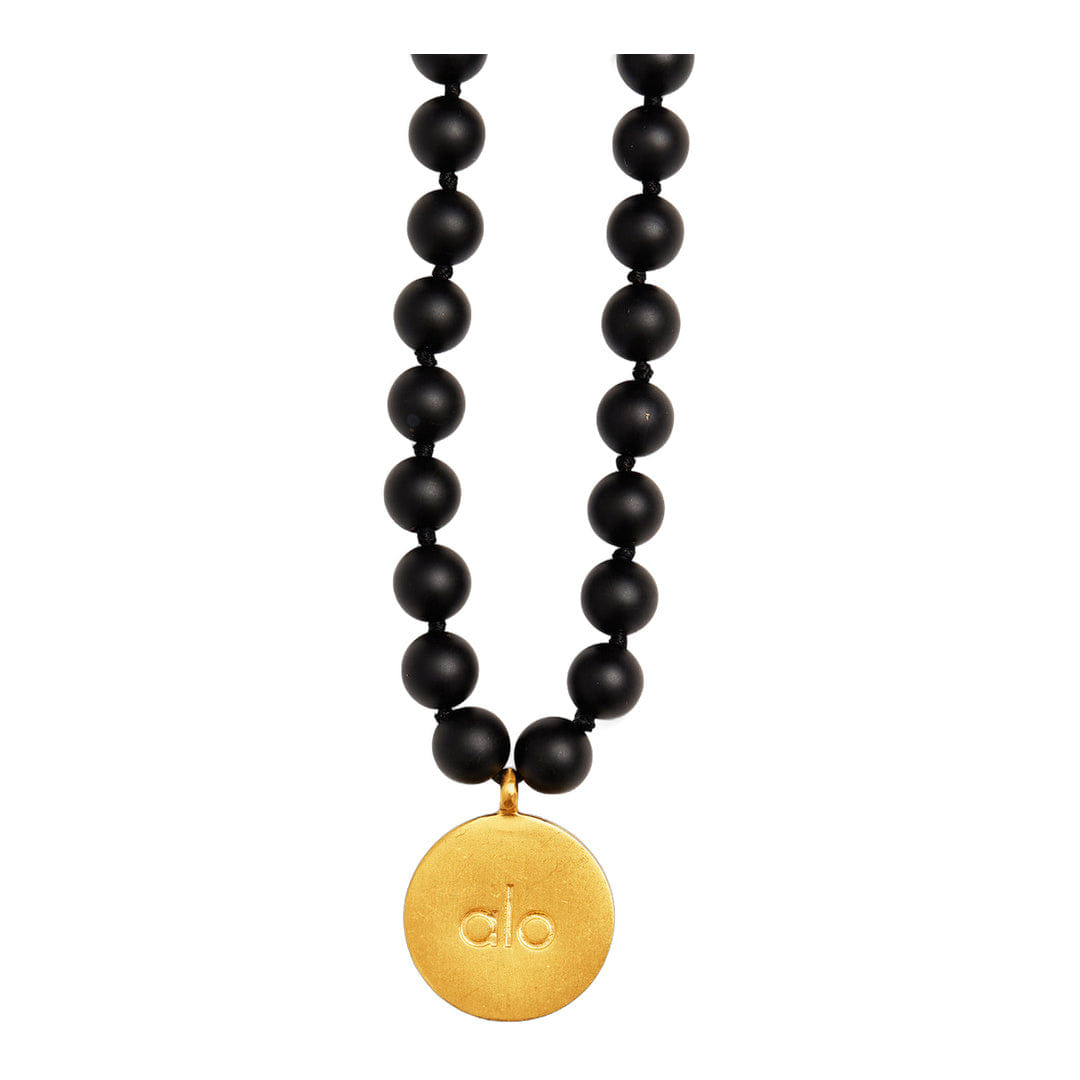 ALO Yoga alo Black Onyx Mala Necklace