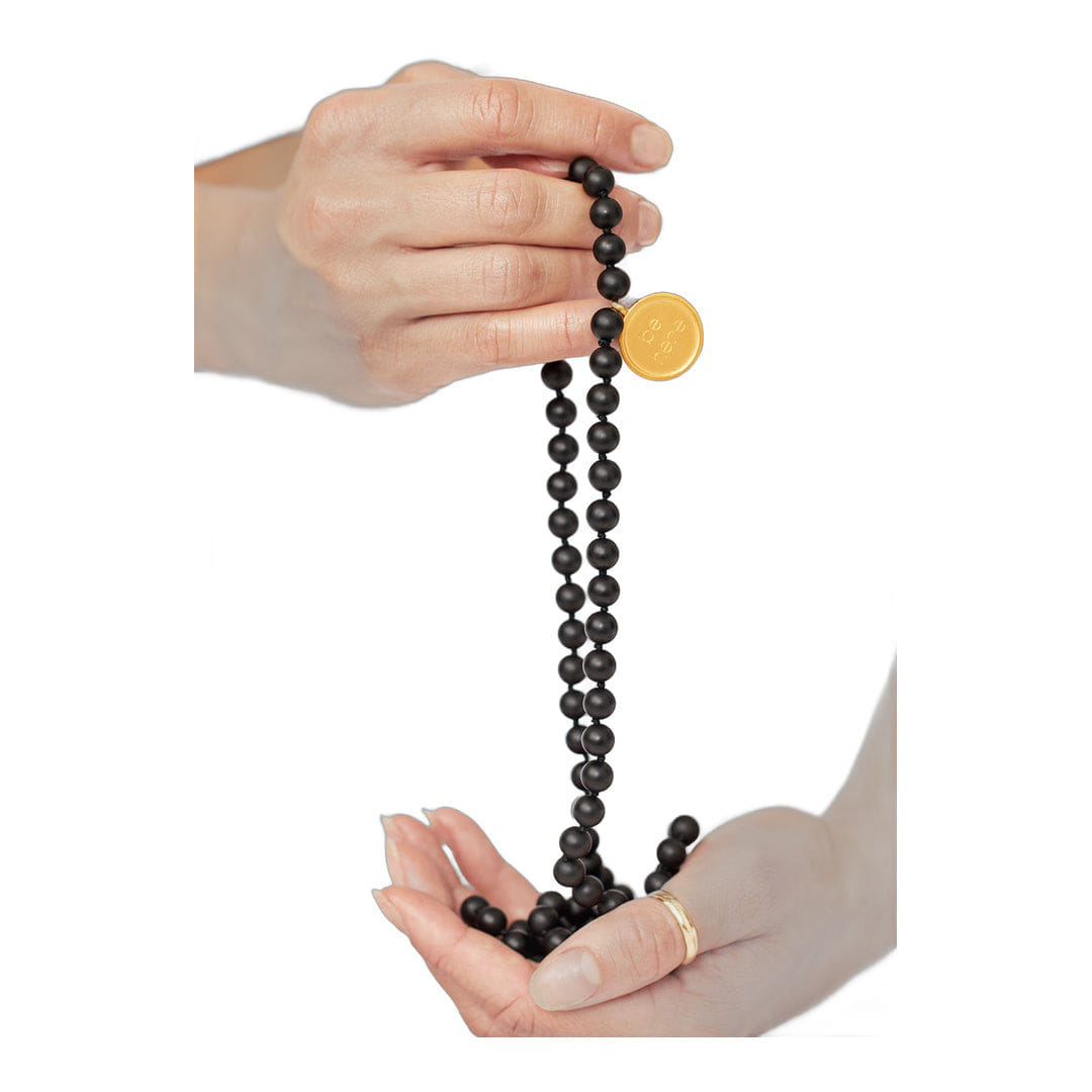 ALO Yoga alo Black Onyx Mala Necklace