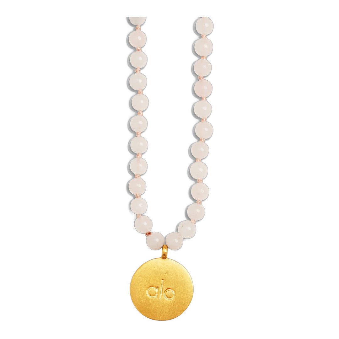 ALO Yoga alo Rose Quartz Mala Necklace