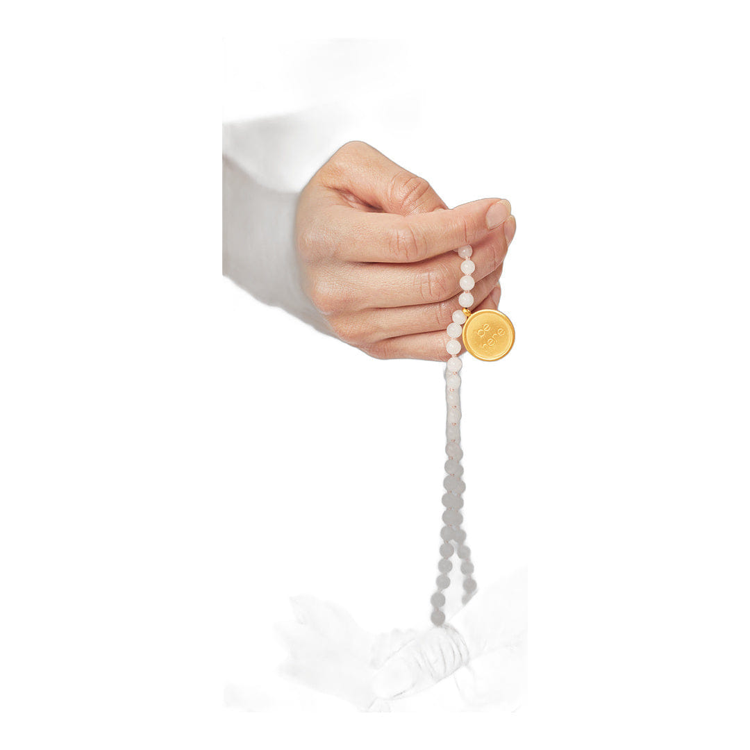 ALO Yoga alo Rose Quartz Mala Necklace