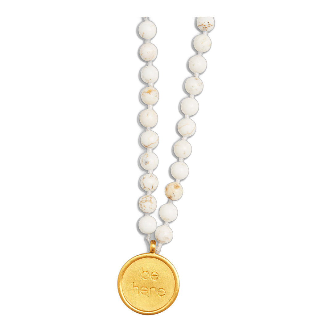 ALO Yoga alo White Turquoise Mala Necklace