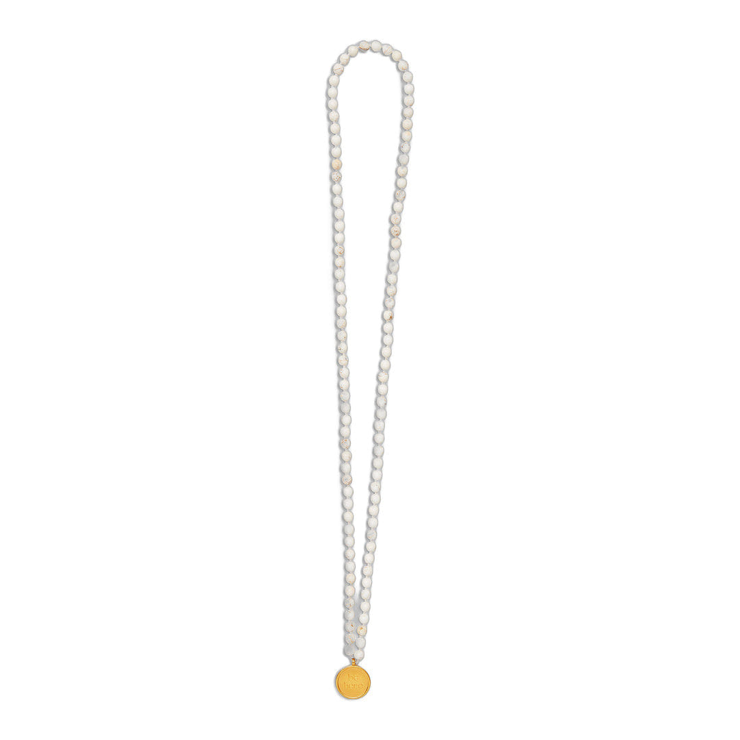 ALO Yoga alo White Turquoise Mala Necklace