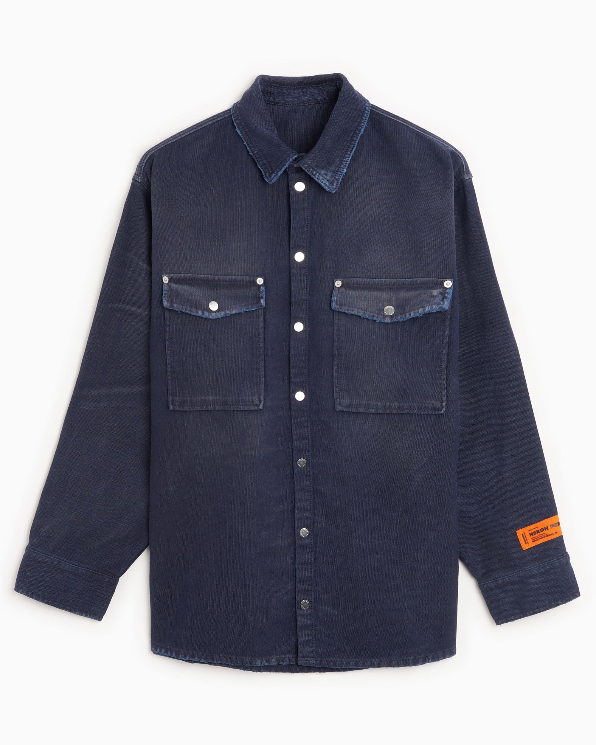 Heron Preston Camisa Heron Preston Distressed Canvas Men's Shirt para hombre