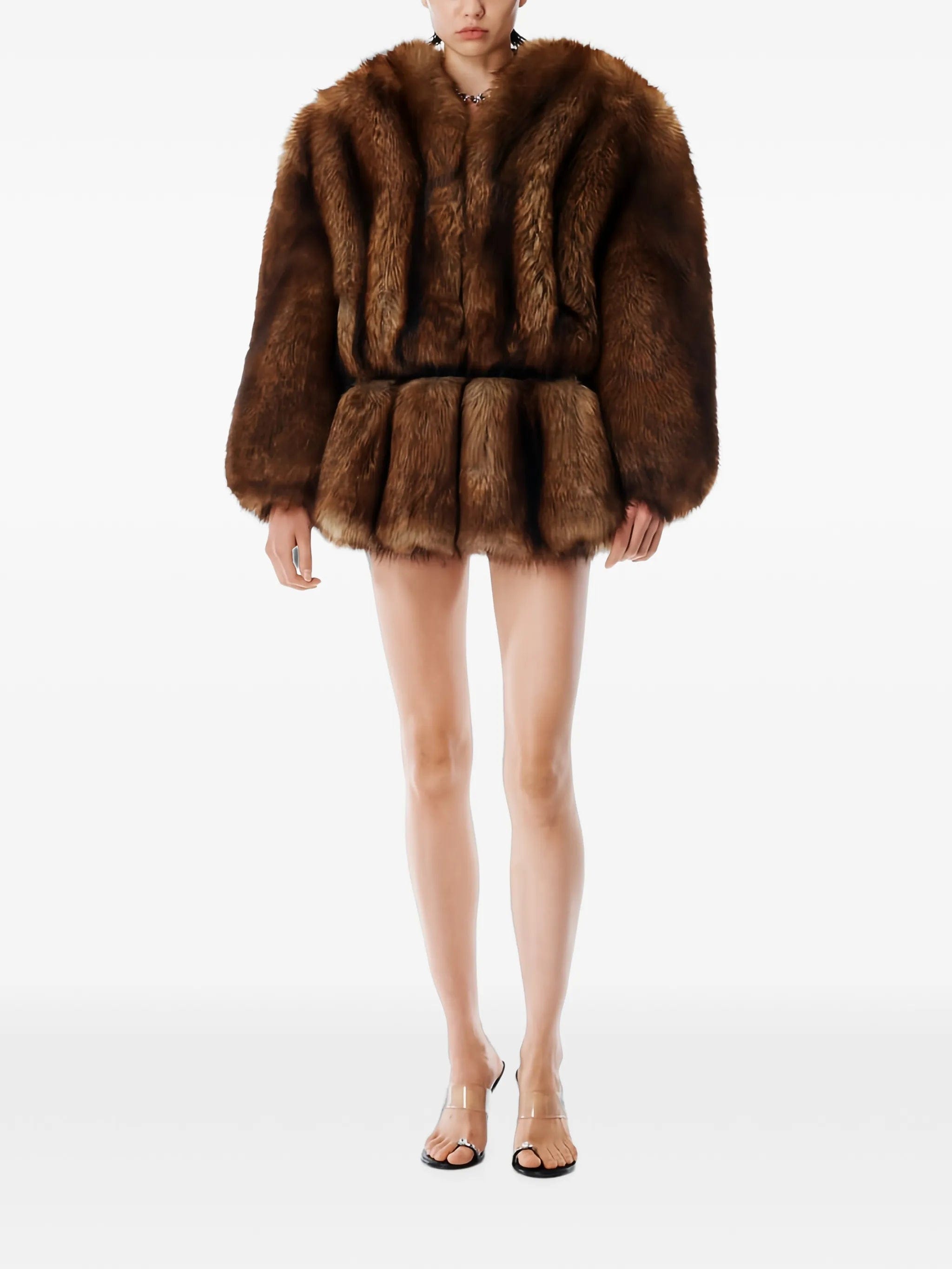 Alexander Wang cropped faux - fur jacket