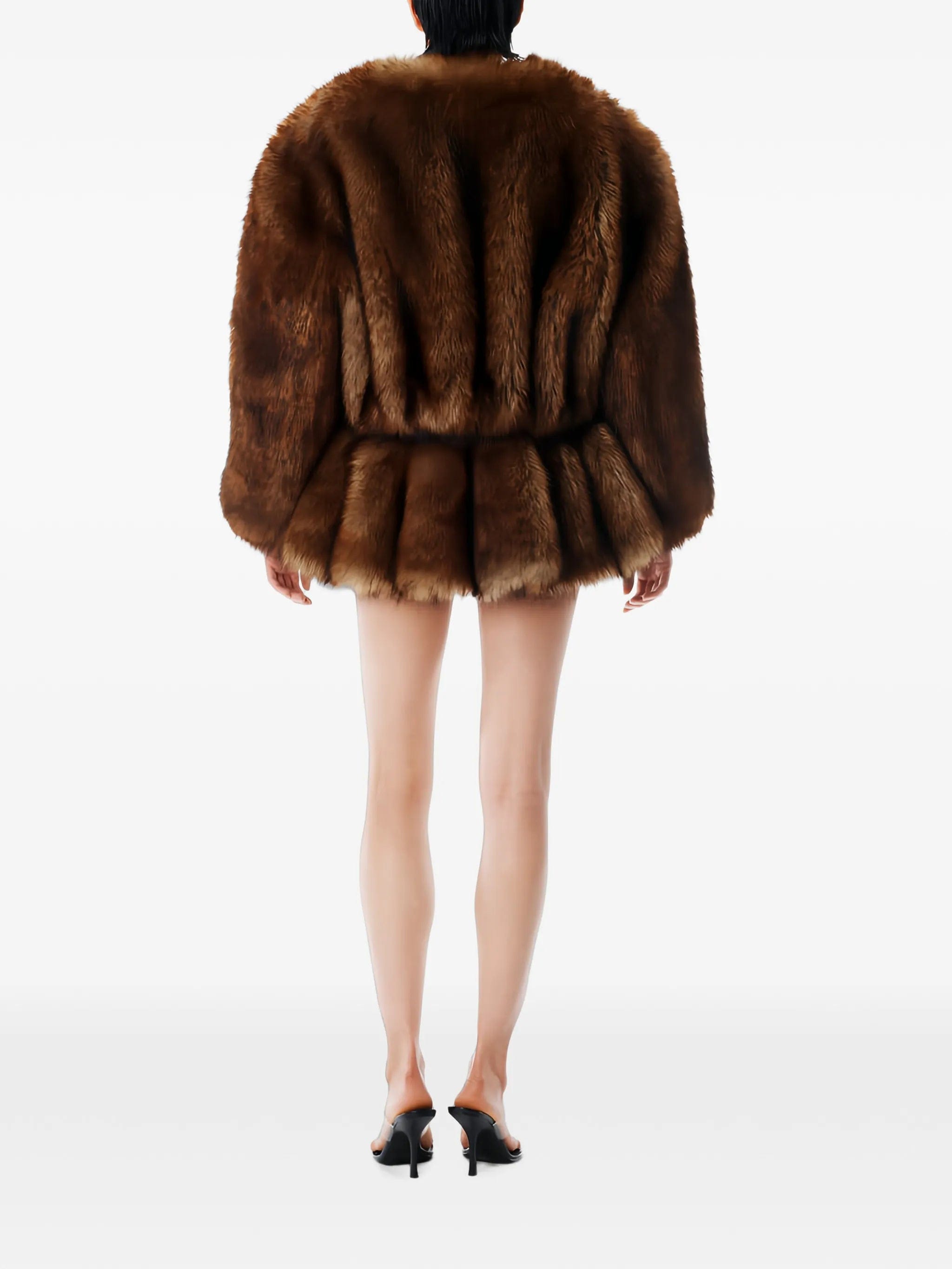 Alexander Wang cropped faux - fur jacket
