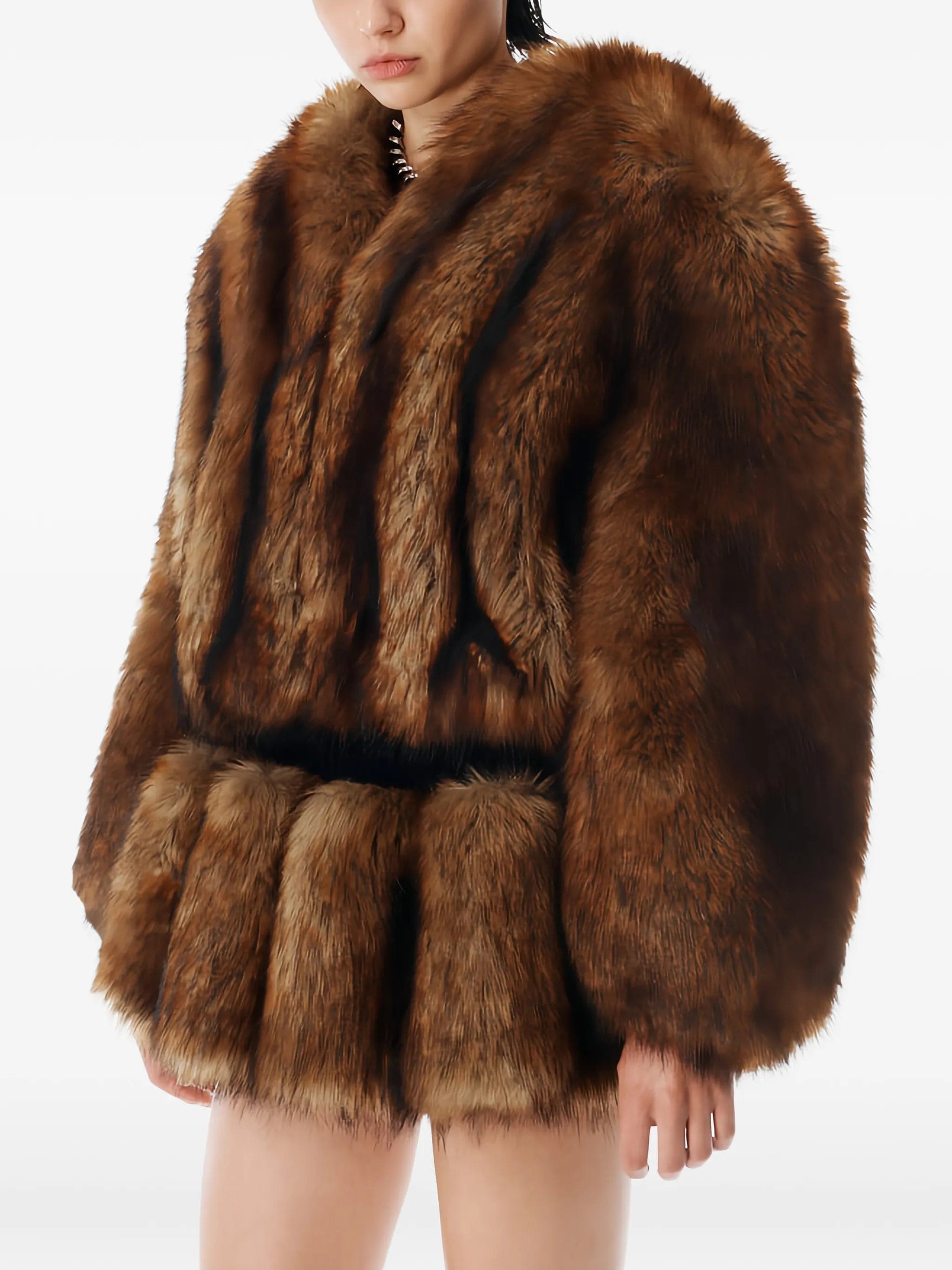 Alexander Wang cropped faux - fur jacket