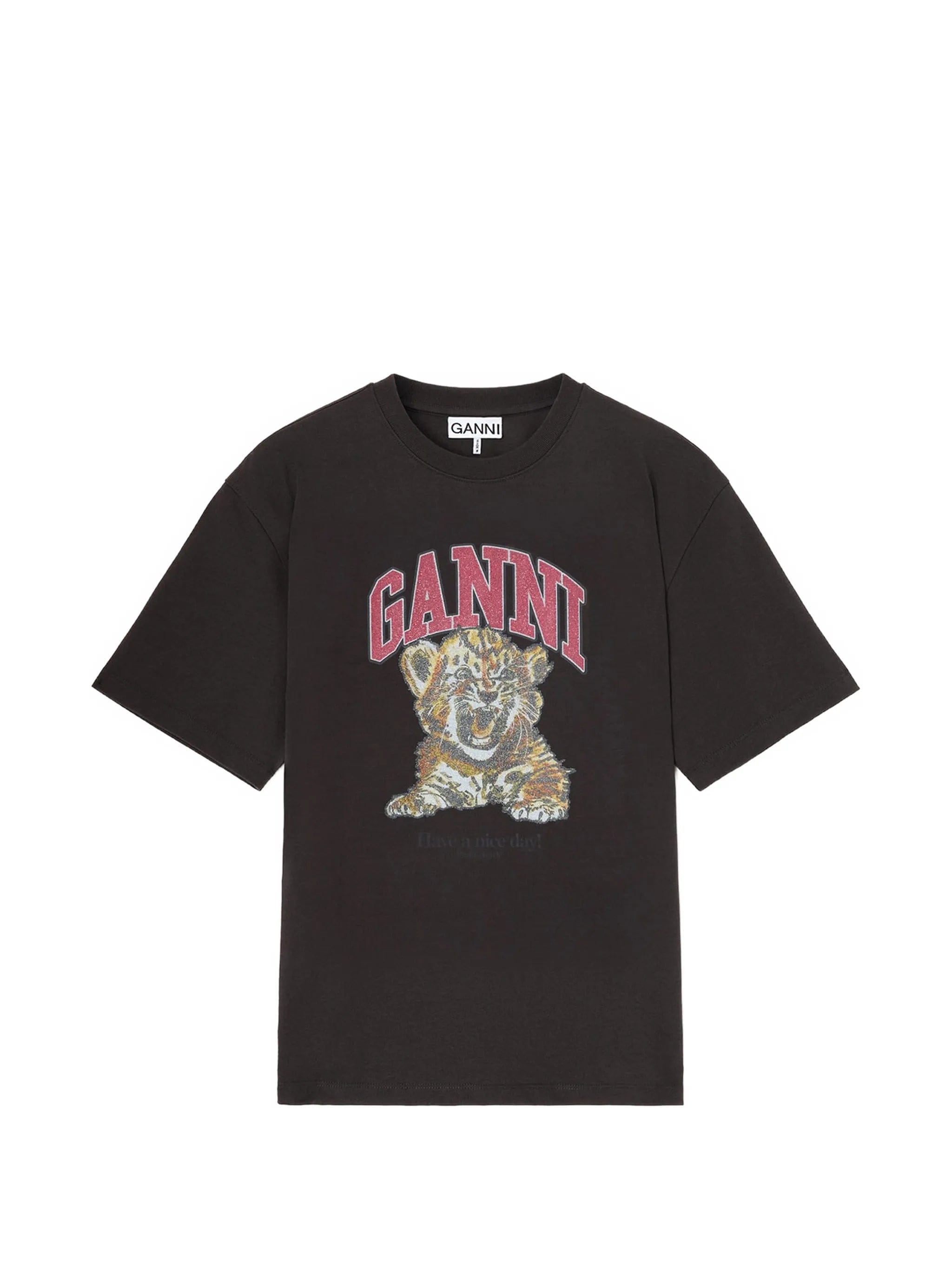 GANNI logo - print T - shirt