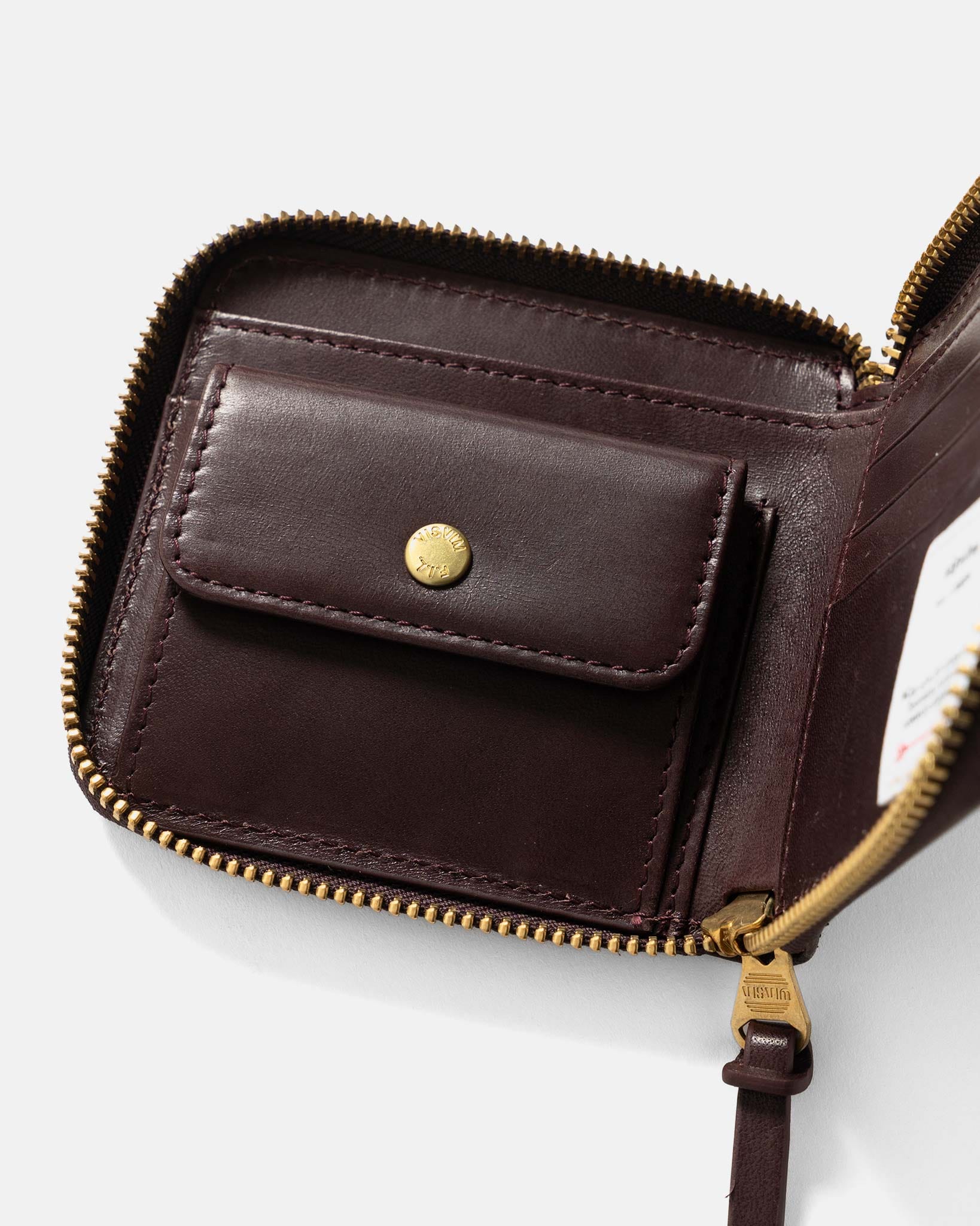 Visvim Leather Bi - Fold Burgundy