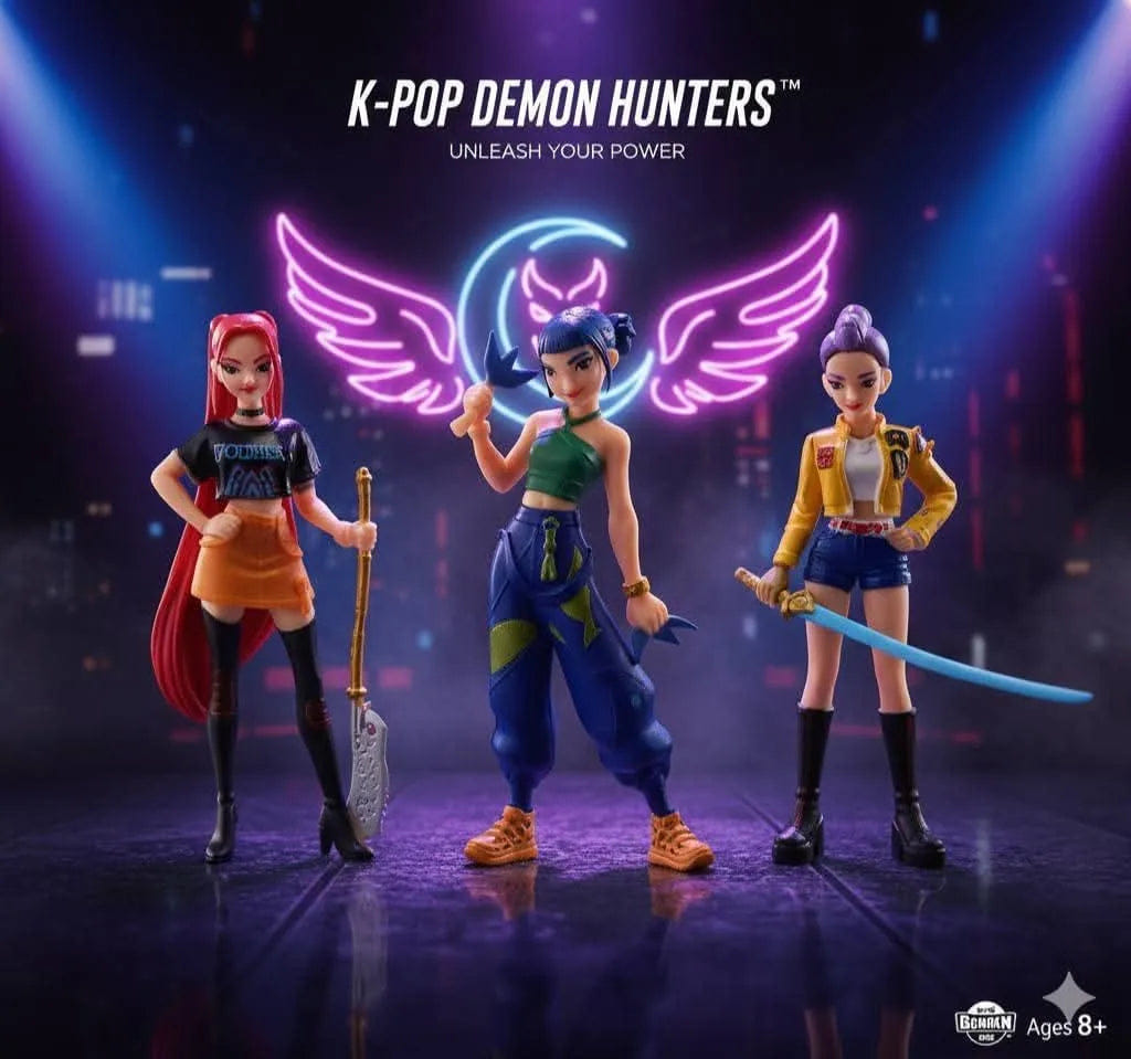 Hunter K - Pop Demon Hunter Figure Set – 7PCS Action Figures in Box, Collectible Toy Set