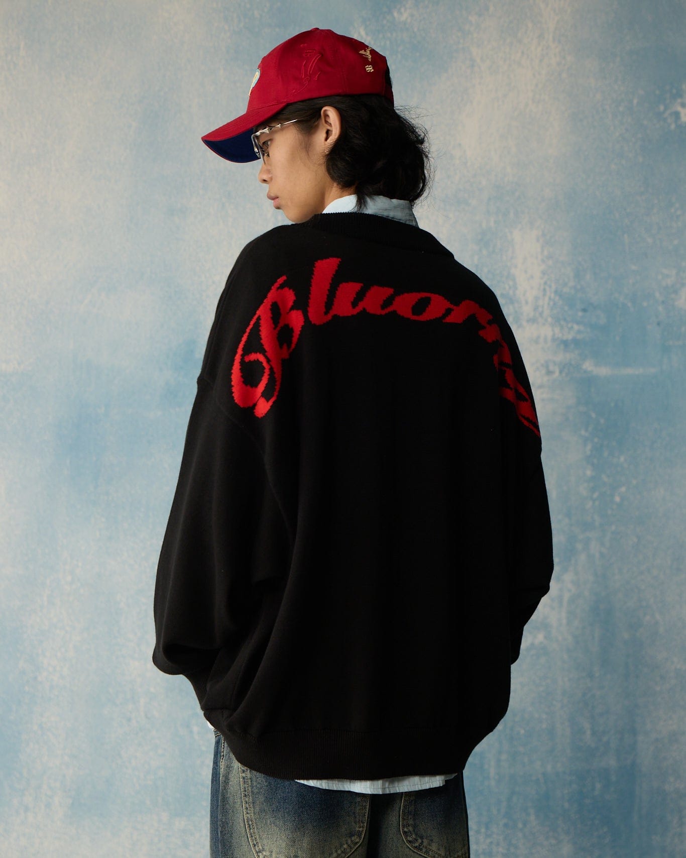 Knit Black Script Knit