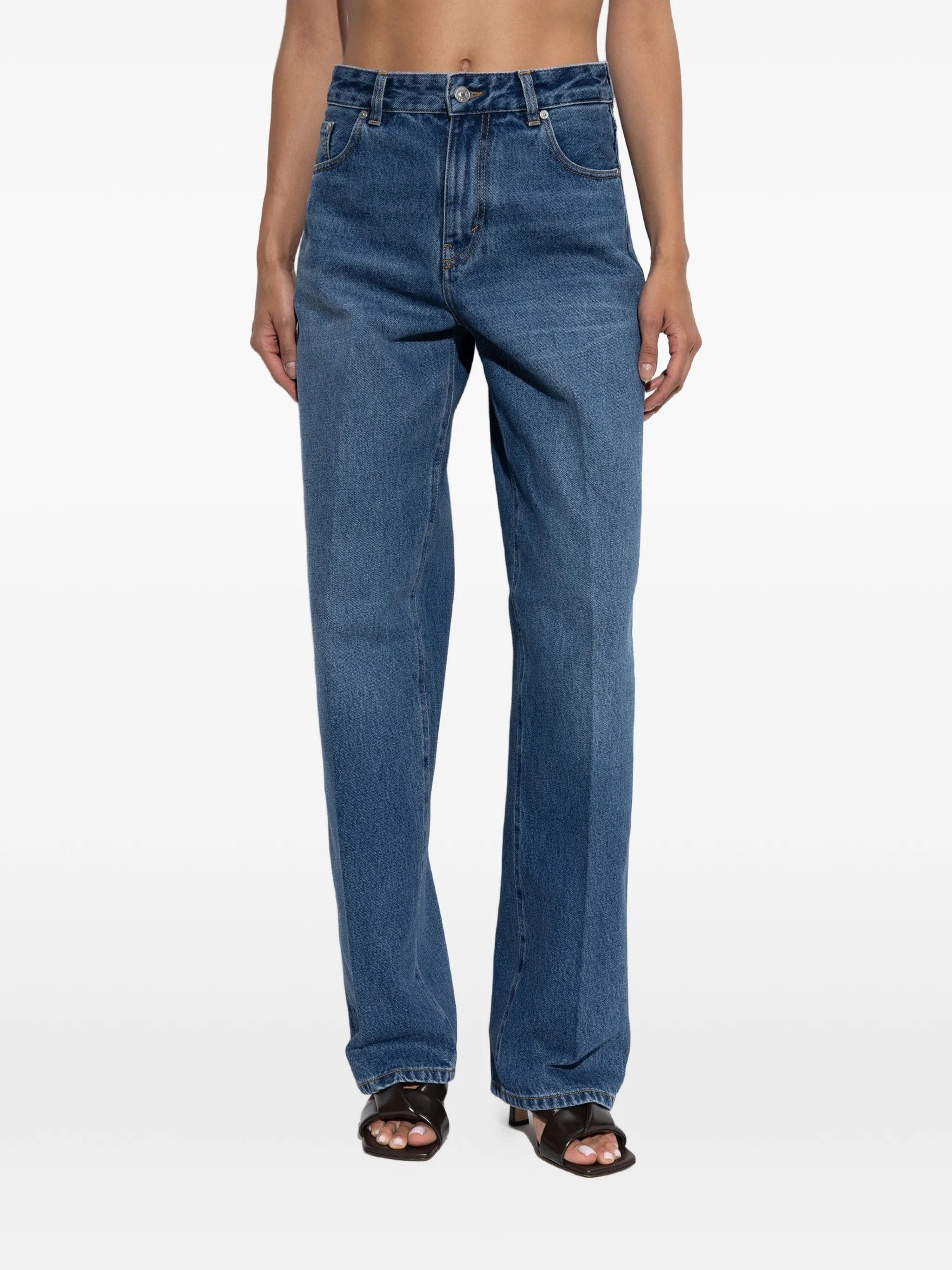 Victoria Beckham pressed - crease jeans